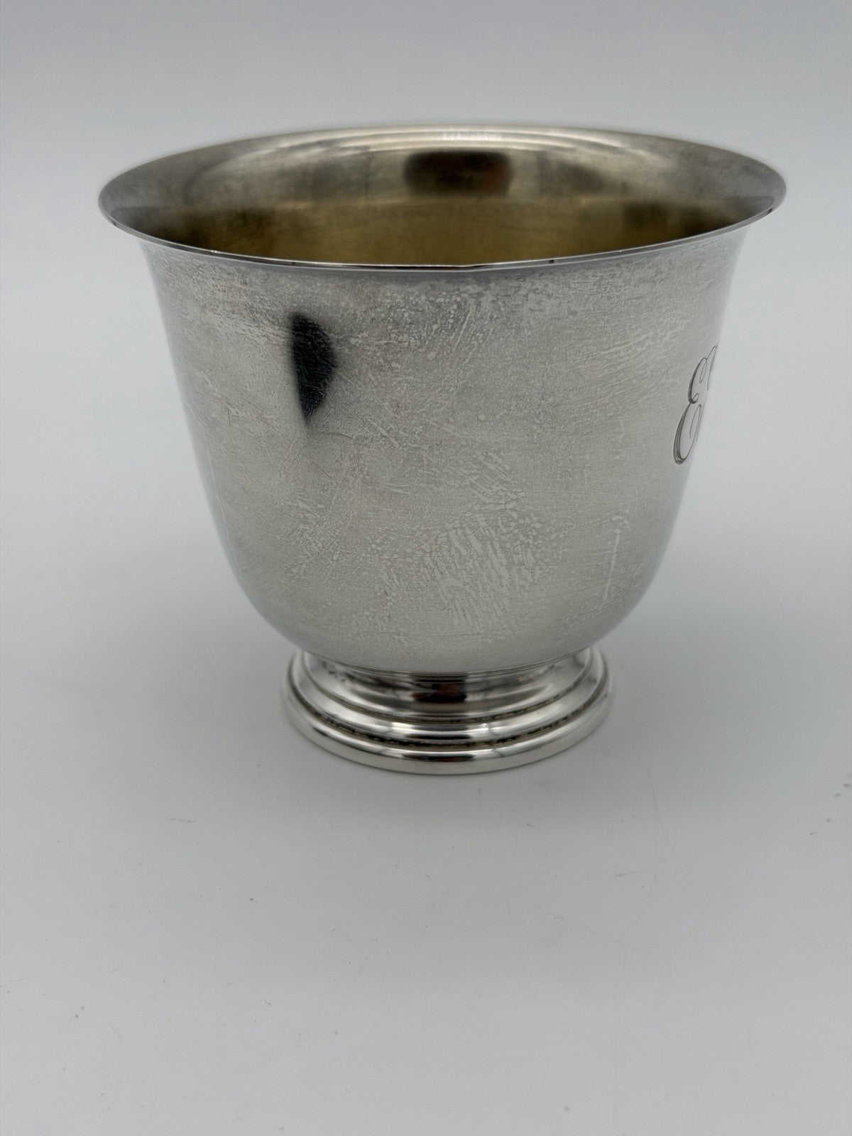 antique Watrous sterling silver 925 footed cup /bowl 132g 3.4”H
