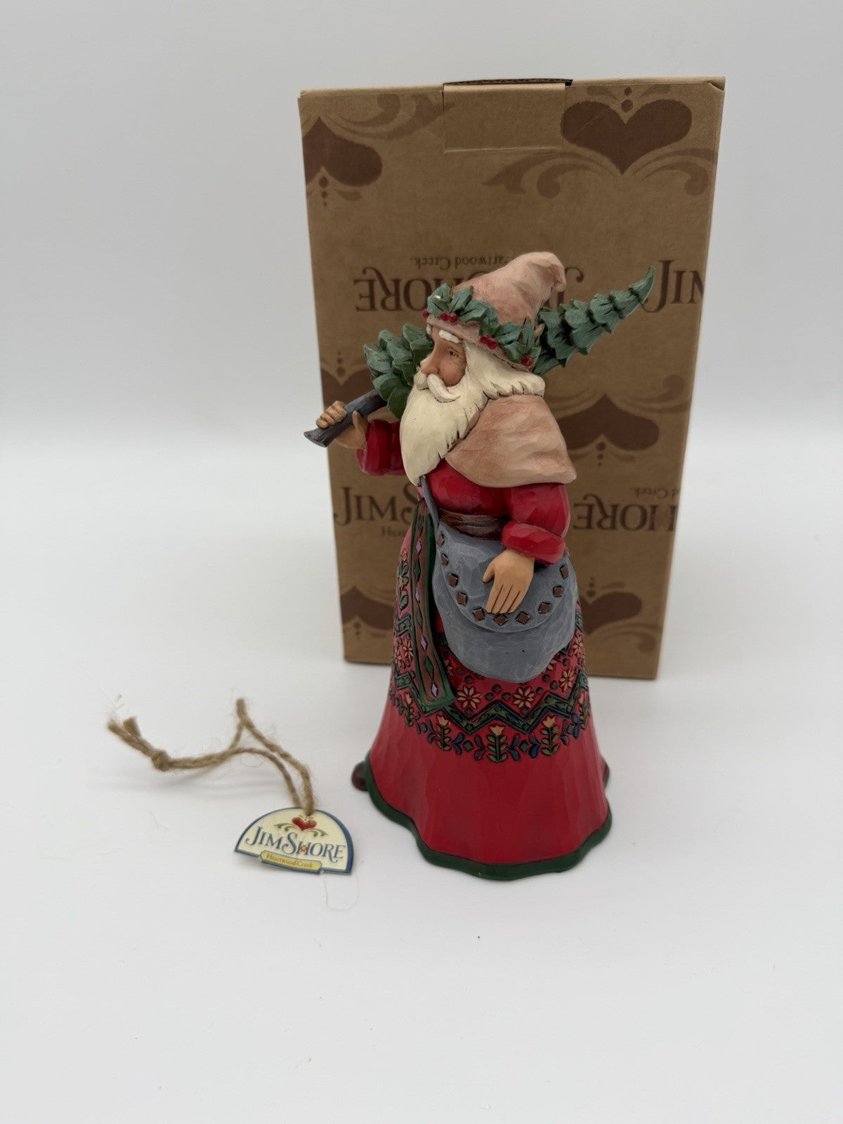 Jim Shore Heartwood Creek Sweden Santa Figurine Swedish Wishes 7” Rare Christmas
