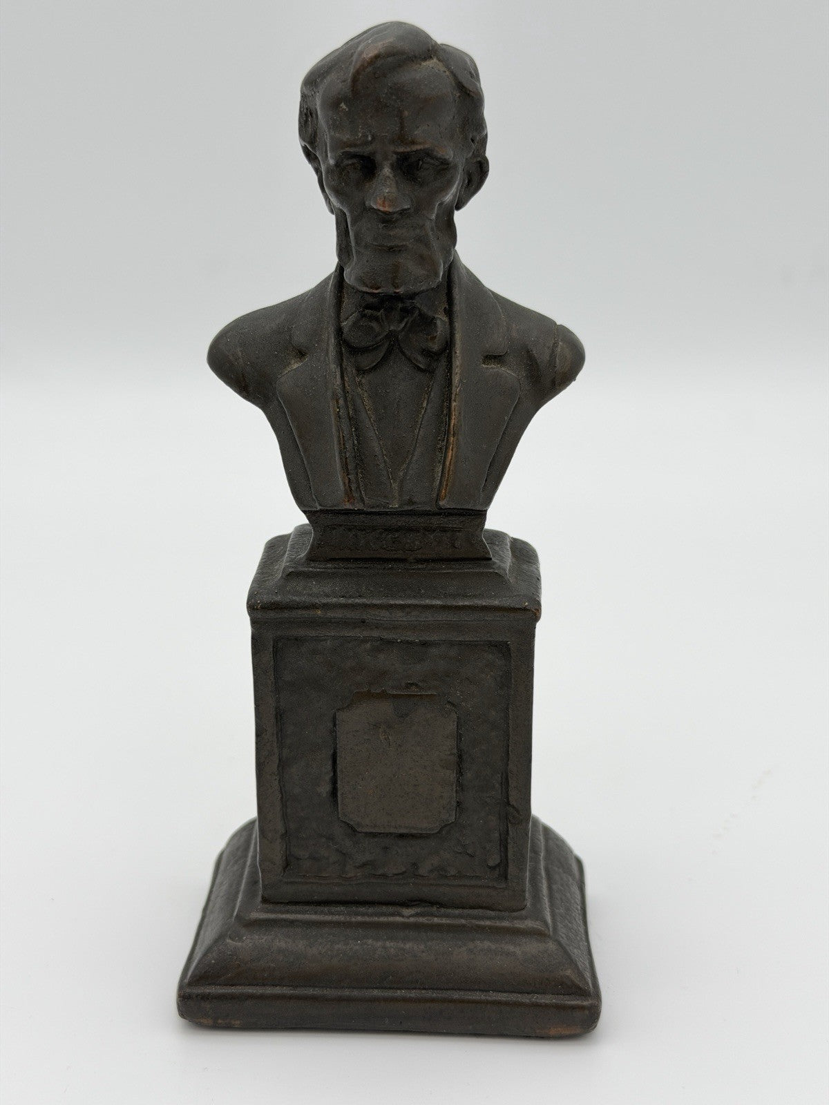 Vintage Armor Bronze Abraham Lincoln Bust Sculpture New York c1940s