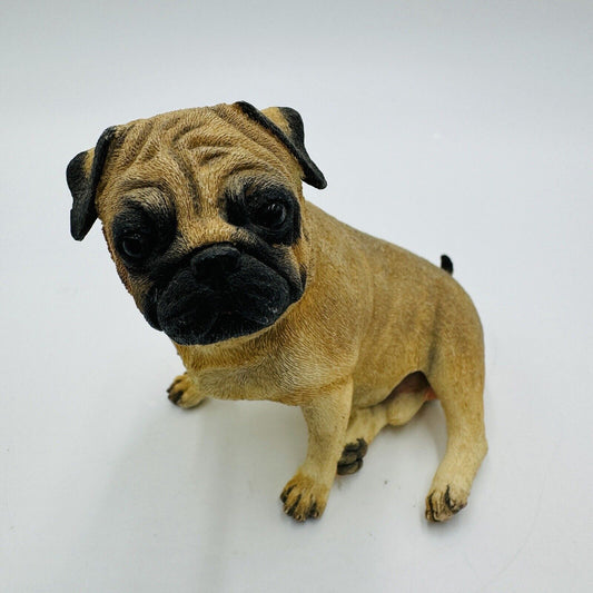 Country Artists Pug Resin Dog Figurine Hand Painted Rare Vintage Home Decor