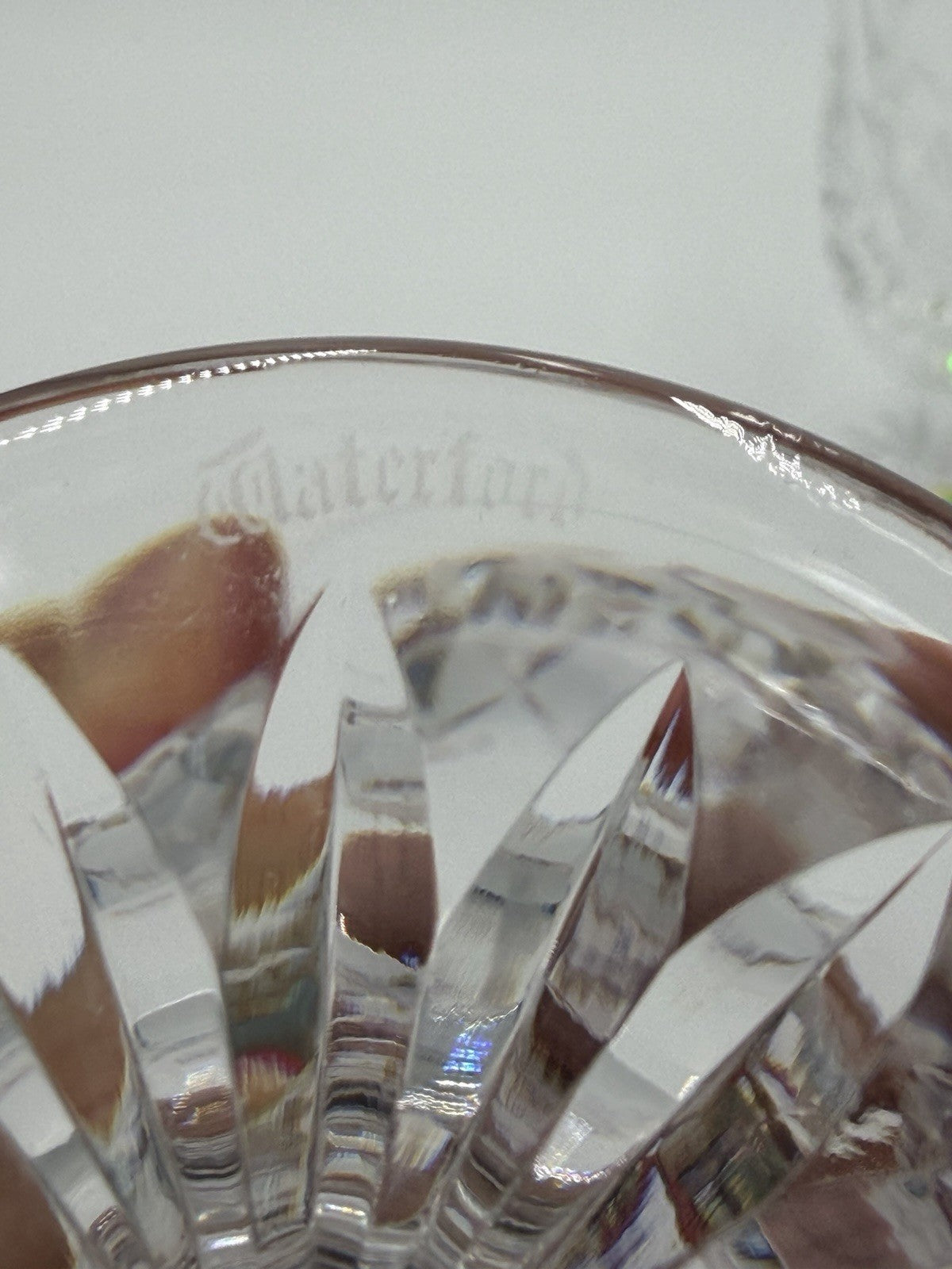 2 Waterford Crystal Lismore Iced Tea Stemmed Drinking Glasses 6.5”H Set