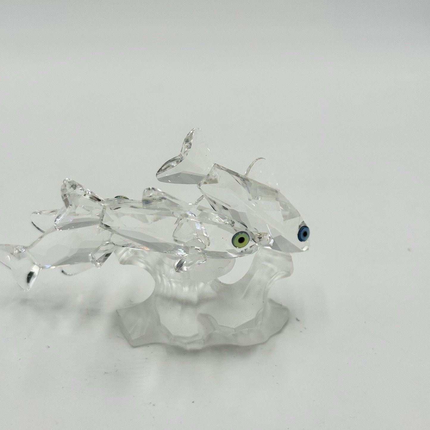 Swarovski Crystal Austria Three South Sea Fish Reef Frosted Clear 2”x3” Figurine