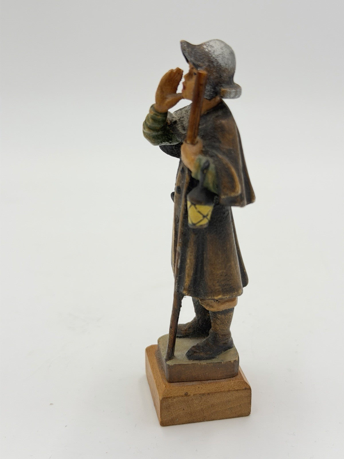 Anri Italy Folk Art  Night Guard 4”H Figurine Wood Hand Carved Vintage Rare