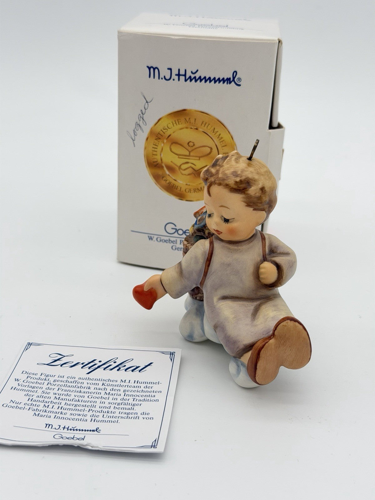 Hummel Goebel Porcelain Love From Above 1989 Figurine #481 Ornament Boxed
