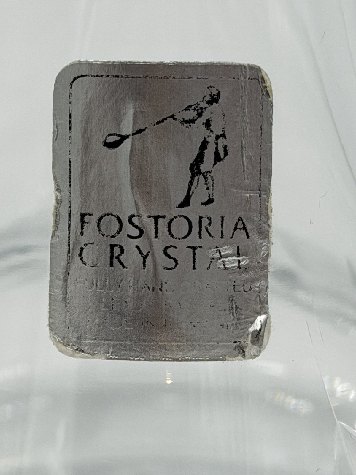 Rare Fostoria Crystal American Lead Wine Decanter W/stopper & Original Sticker