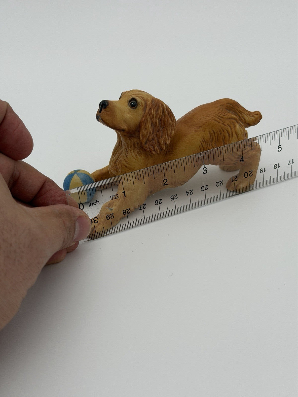 Franklin Mint Porcelain COCKER SPANIEL Dog Figurine Painted Vintage