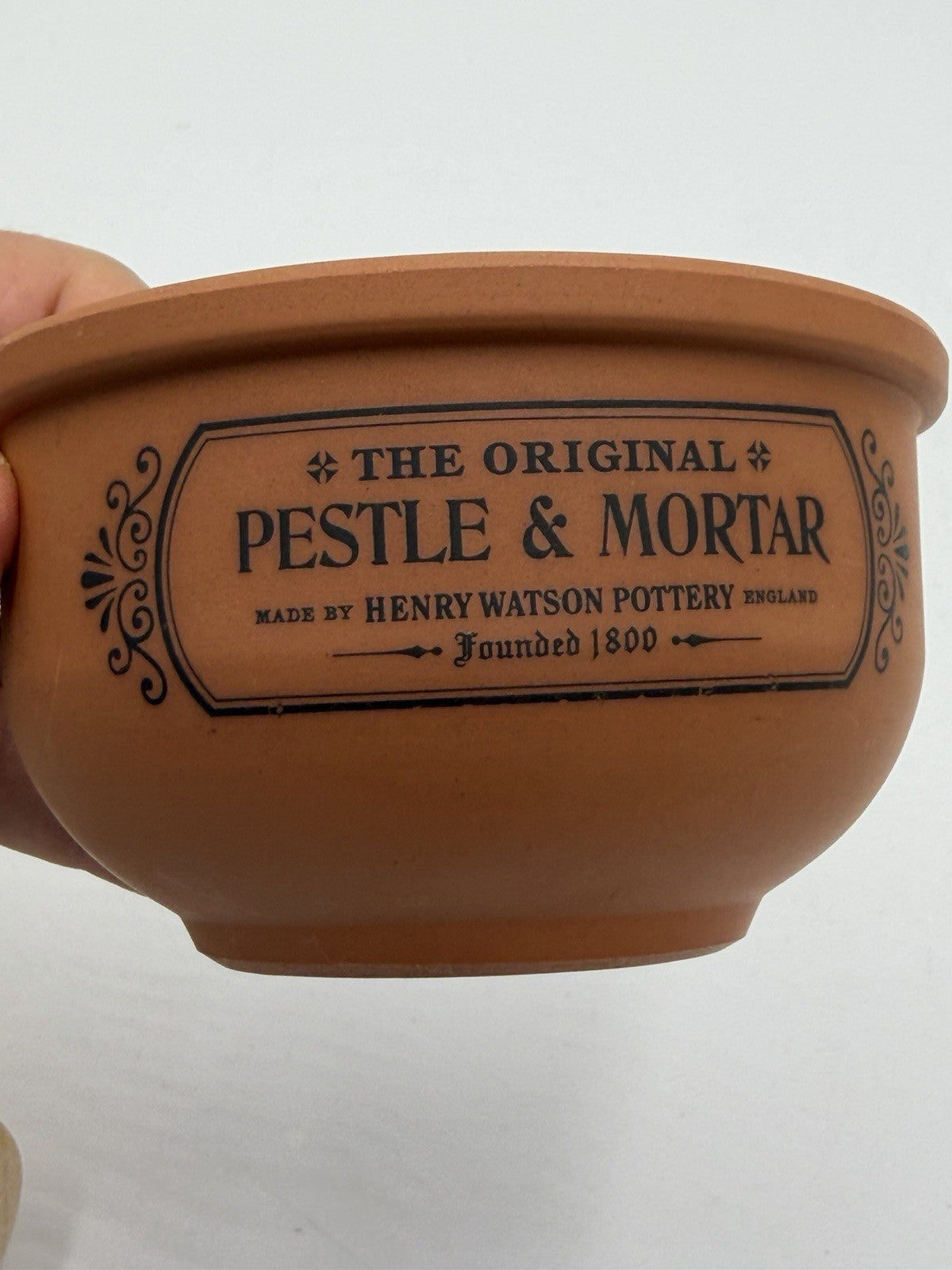 Henry Watson Pottery Suffolk Terracotta Pestle & Mortar Original English Style