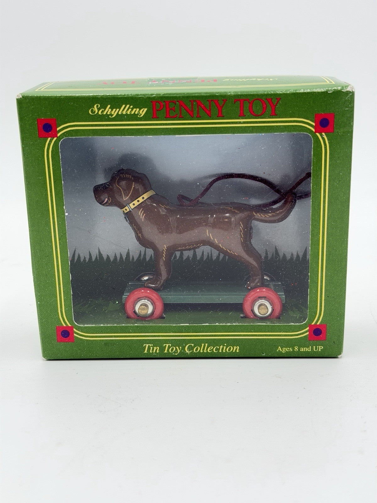 Schylling Penny Toy Tin Toy Collection Brown Lab Dog Ornament 2003 Retro