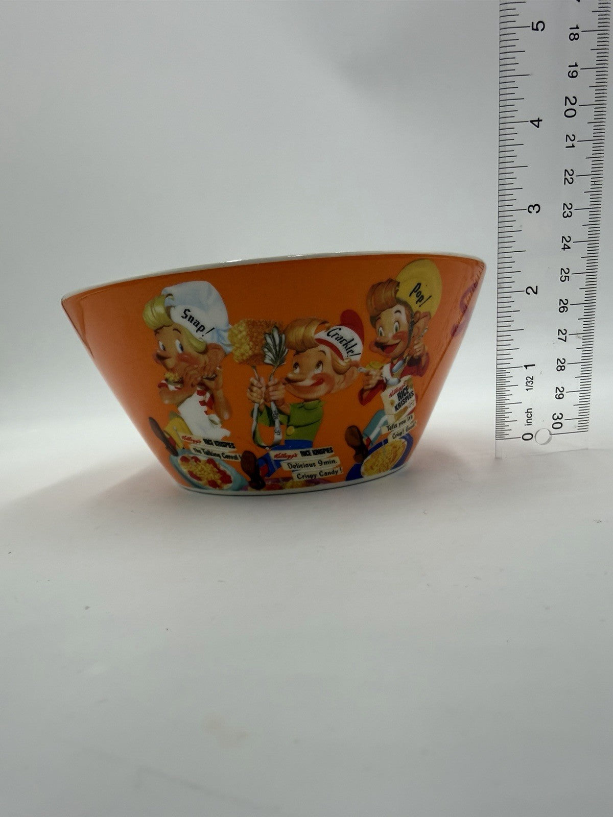 Vintage Kellogg's Rice Krispies Collectable Bowl Swell Dish Orange Porcelain