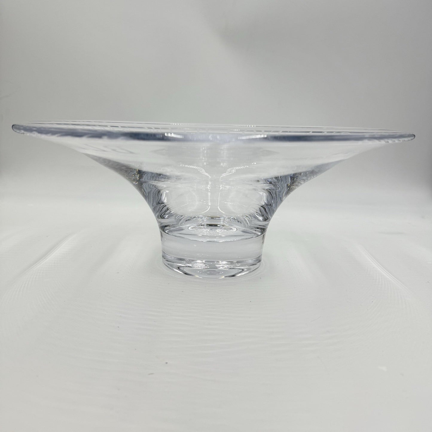 Simon Pearce Bless Bless This Home Love & Laughter Crystal Centerpiece Bowl 14"
