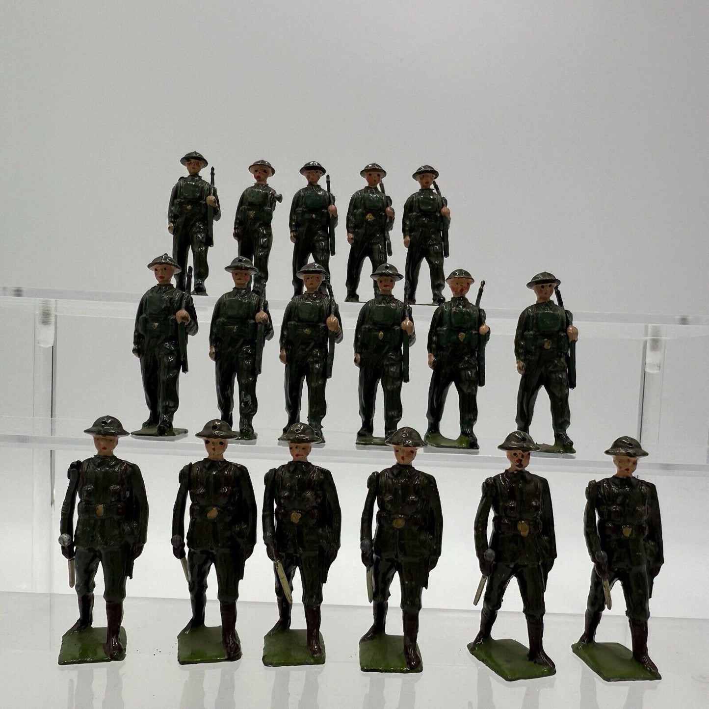 Britains Set No.1858 British Infantry Full Battledress Slung Rifles Lot 17 Pcs