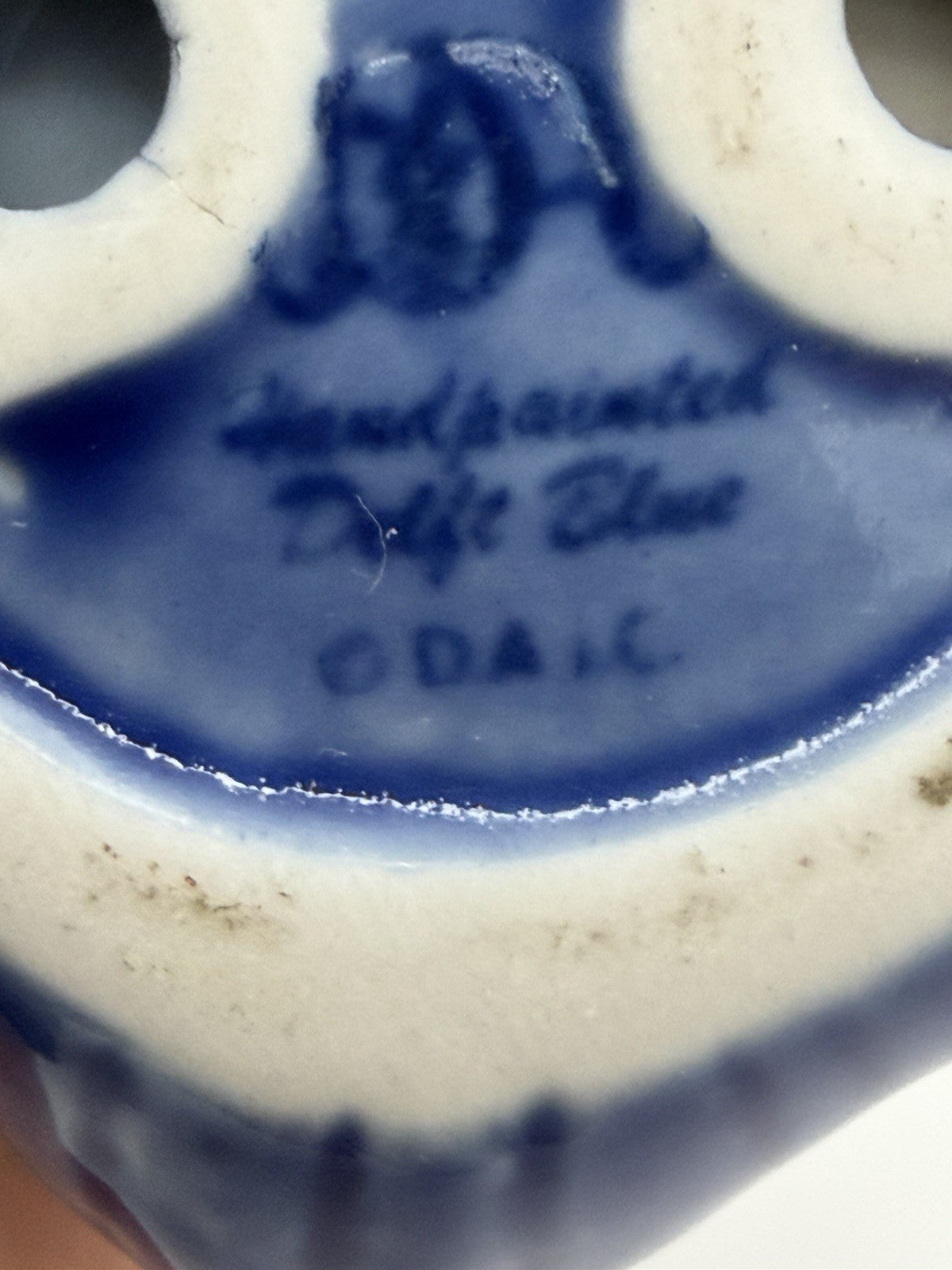 Delft Dutch White & Blue Art Pottery Tulip Flower Candle Stick