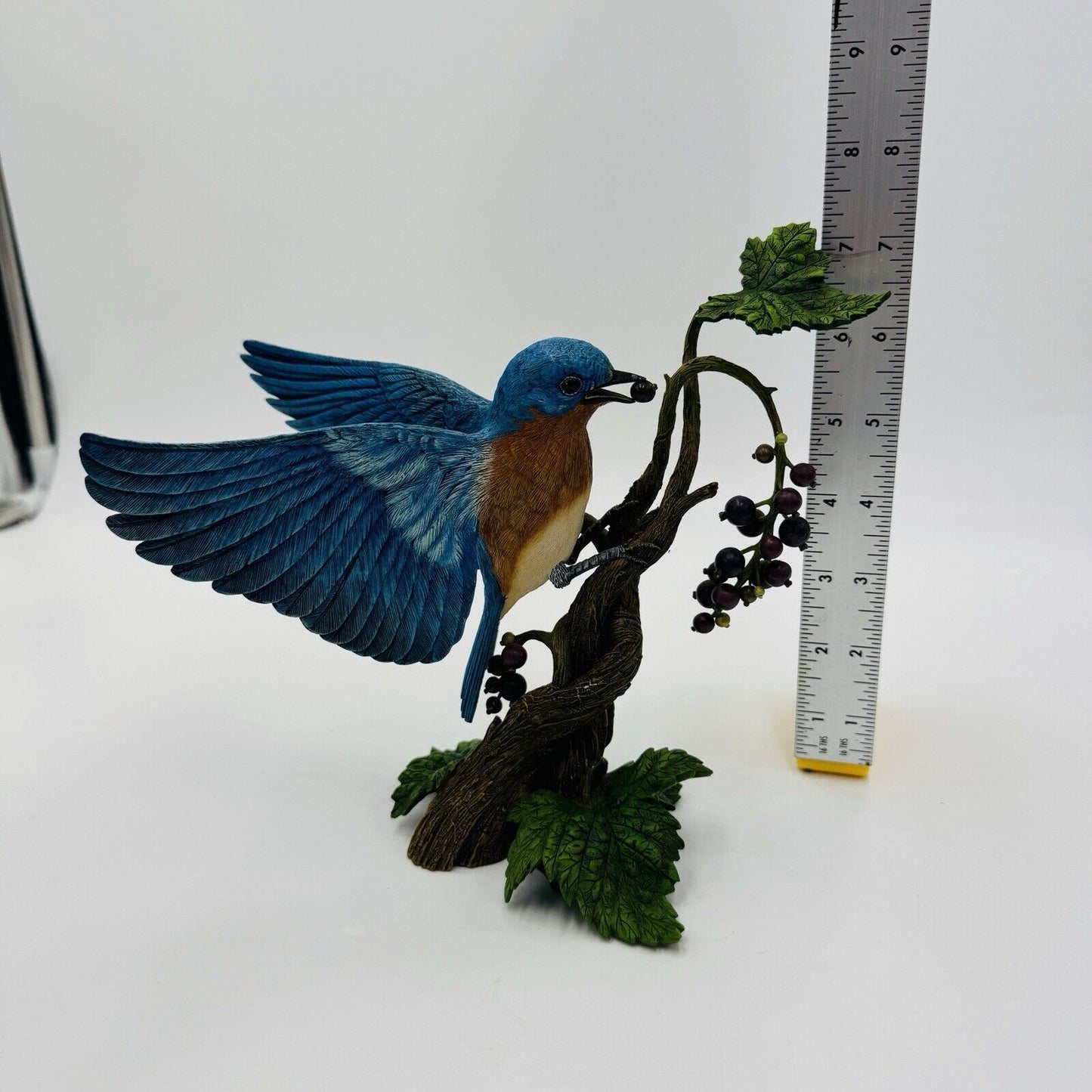 The Danbury Mint Blue Bird The Season's Bounty Figurine By Bob Guge Vintage