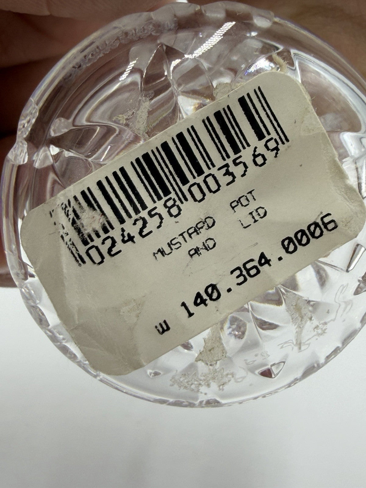 Waterford Crystal Mustard Pot with Lid Condiment Jar Ireland Vintage Retired