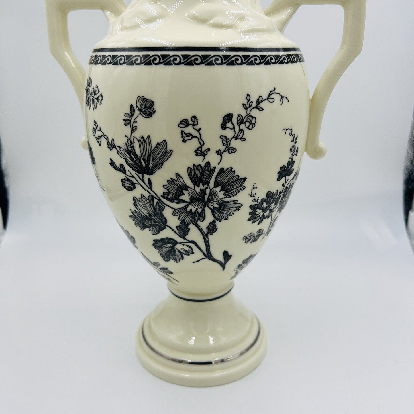 Lenox Urn Vase Porcelain 2002 Floral Elegance Handles Large Home Decor 9in