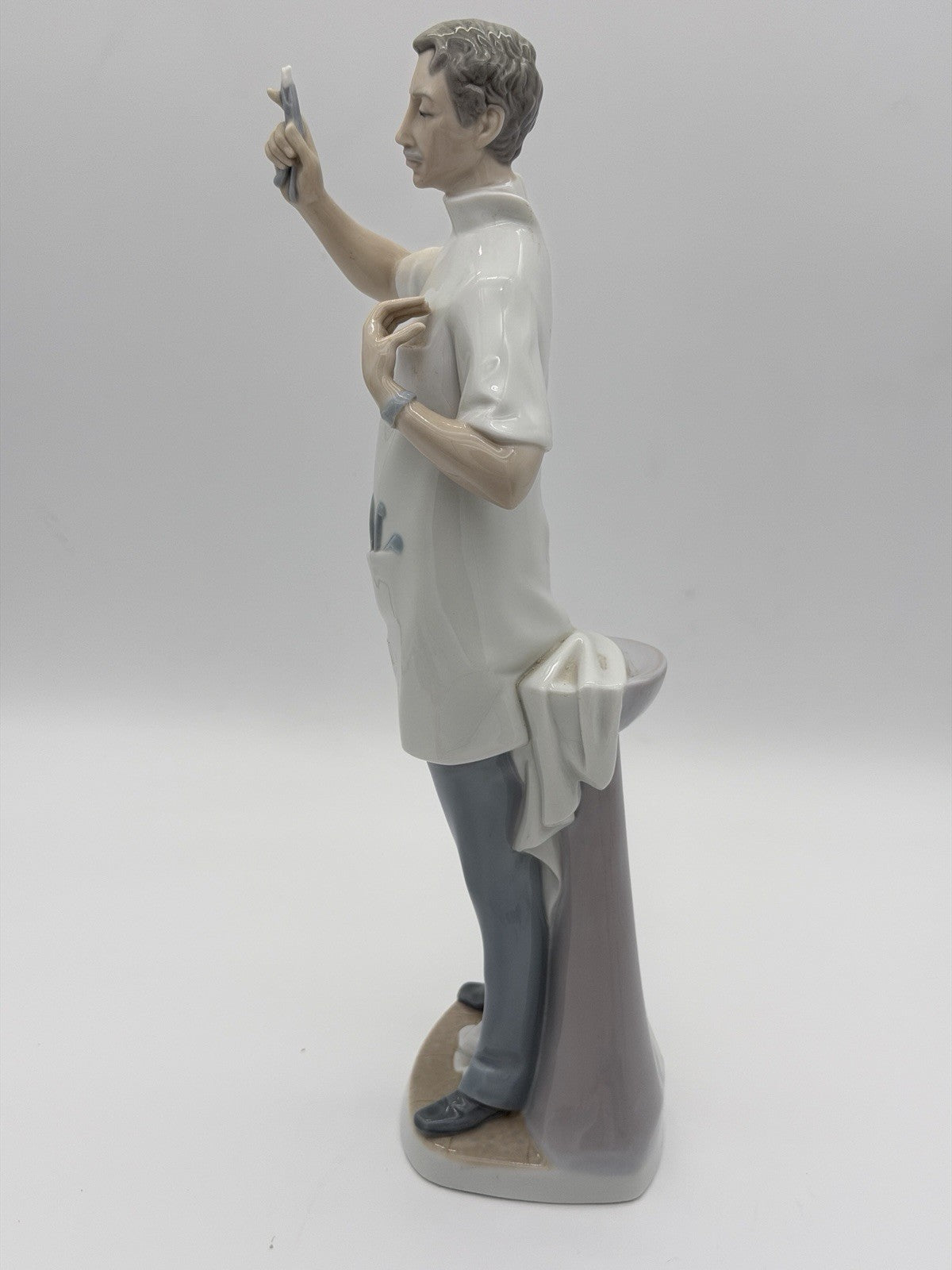 Lladro Spain Porcelain Dentist Large 14” White Painted Glossy Sculpture Figurine