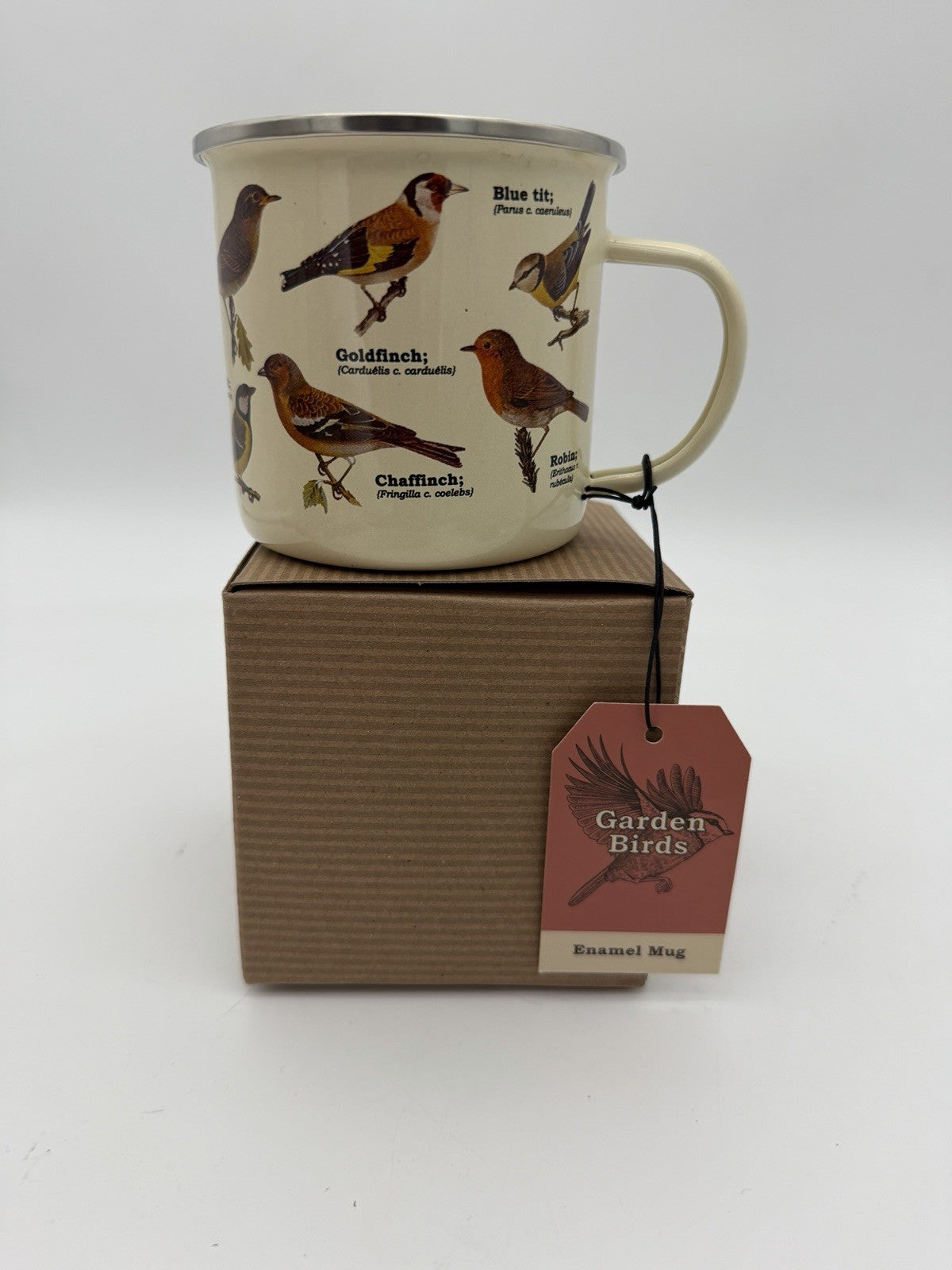 Garden Birds Enamel Coffee Mug Bird Watchers Gift Republic New Boxed