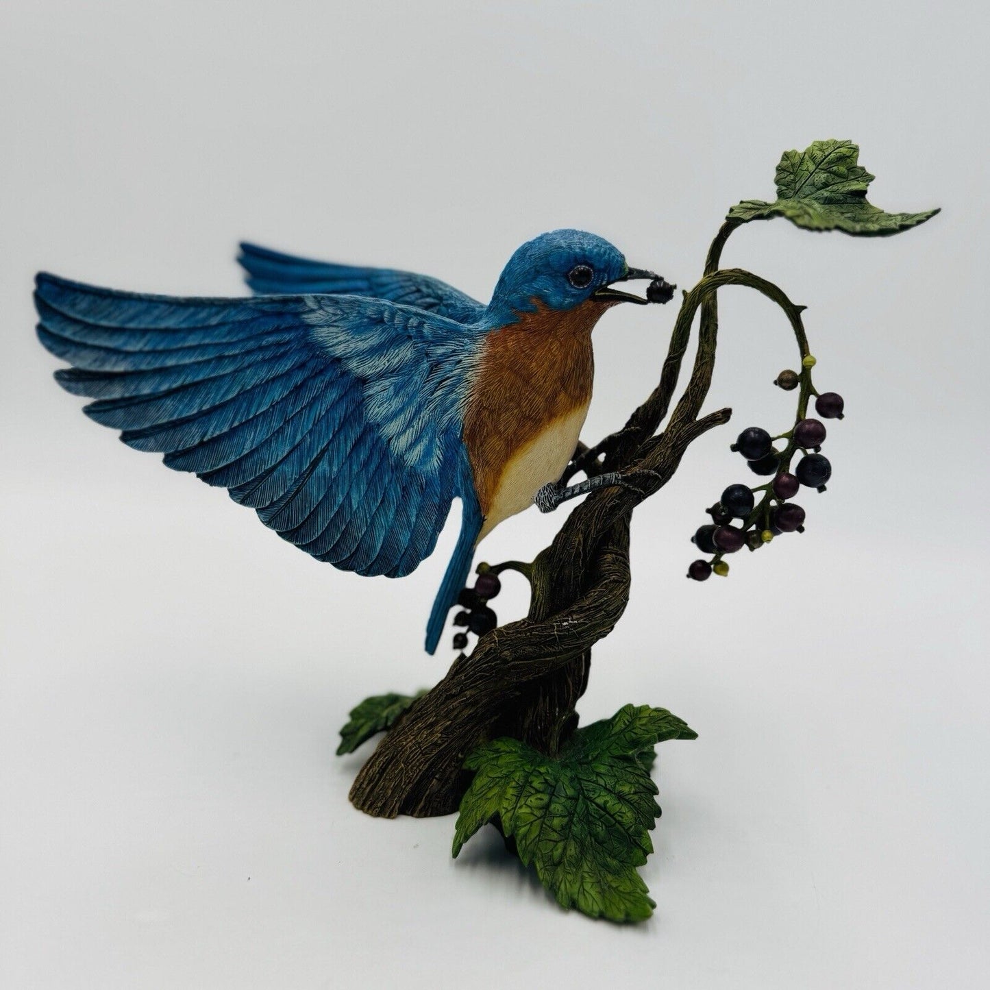 The Danbury Mint Blue Bird The Season's Bounty Figurine By Bob Guge Vintage