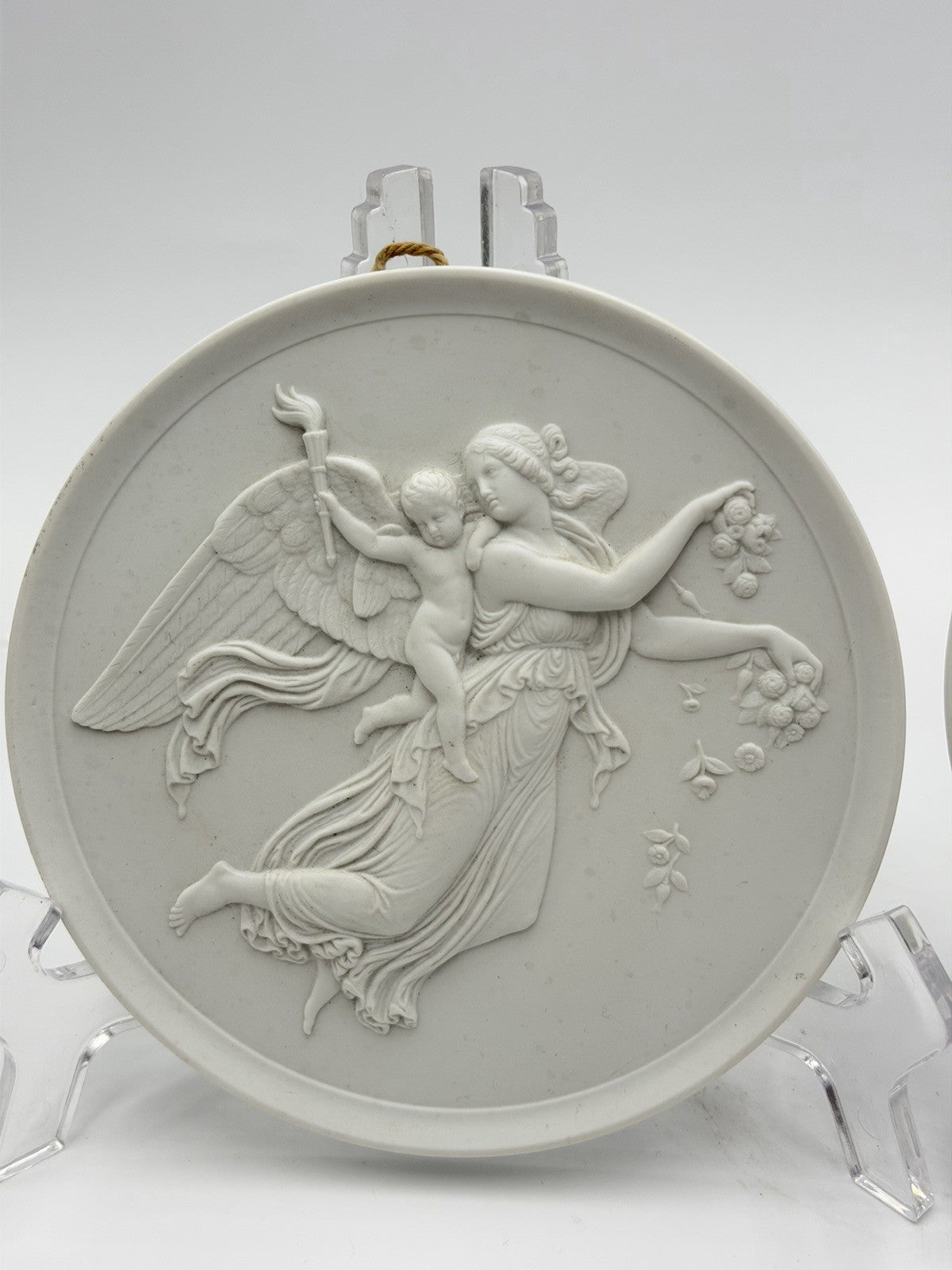 Royal Copenhagen White Bisque Round Wall Art Day & Summer