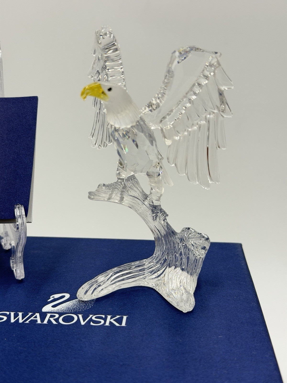 Swarovski Crystal Austria Bald Eagle 5” Figurine W/box & COA