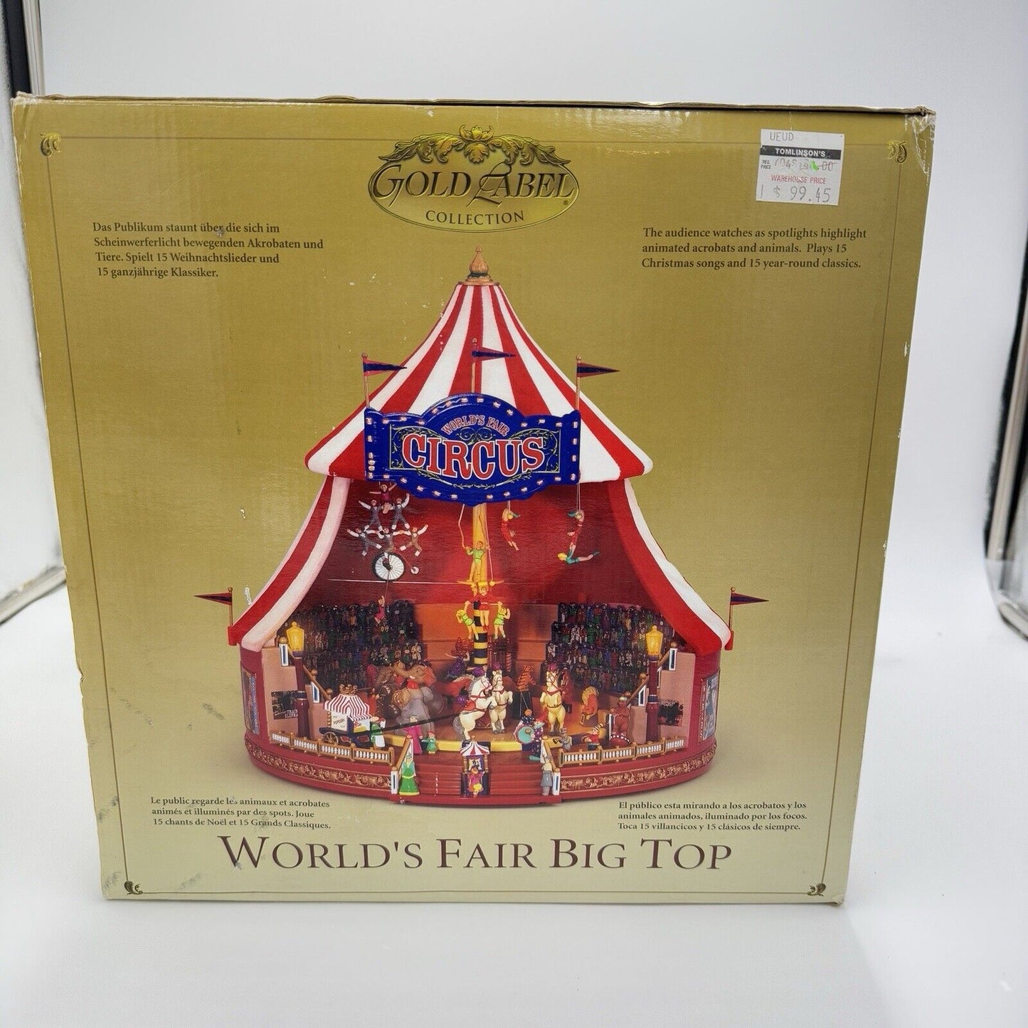 Mr Christmas The Gold Label Collection World's Fair Big Top Animated Circus Work