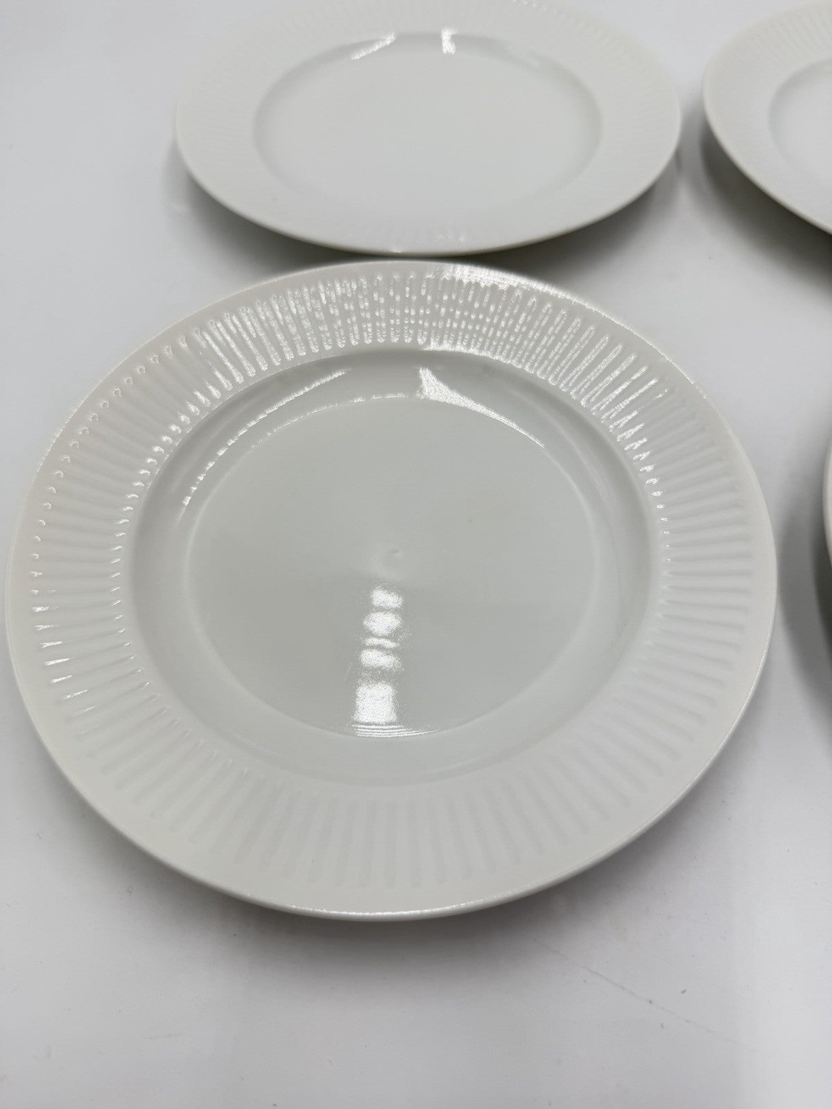 Royal Copenhagen Denmark China GEORGIANA dessert White Porcelain Plates 7”
