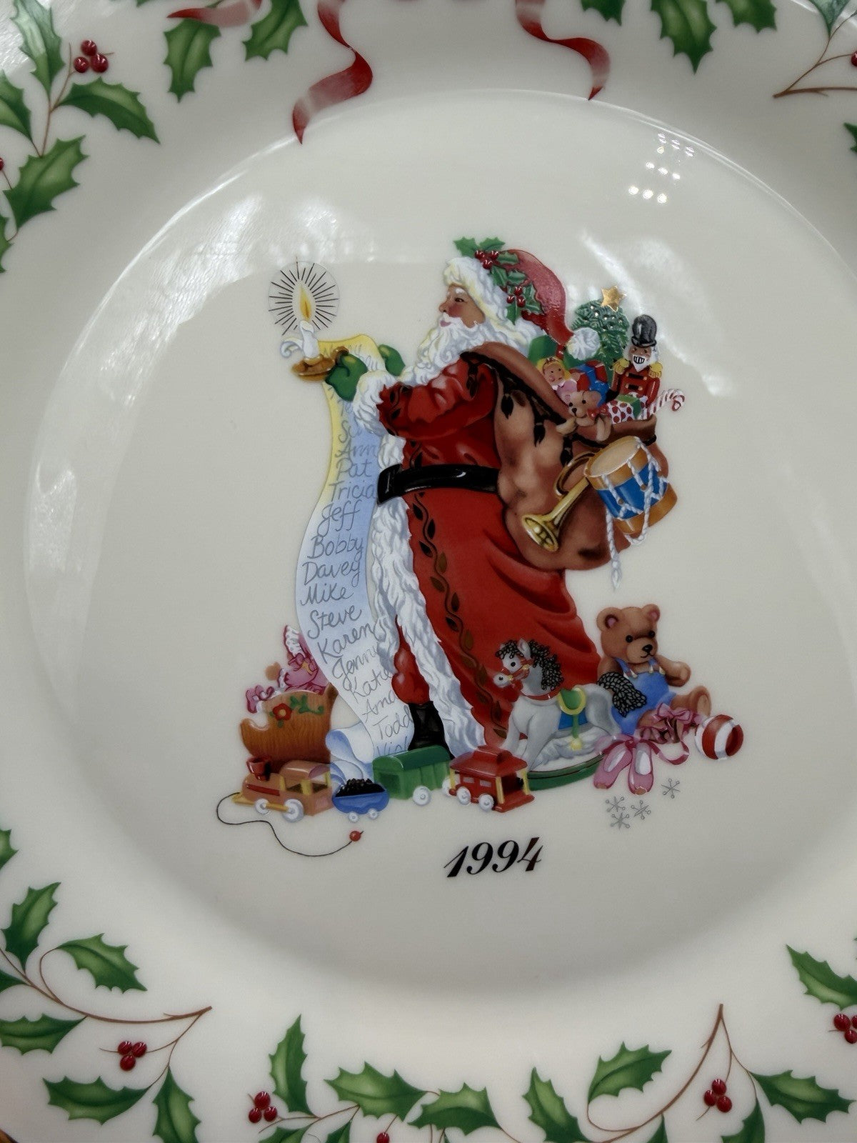 Lenox Porcelain USA  Annual Holiday Collector 11”plate 1991 1992 1993 1994 Set 4