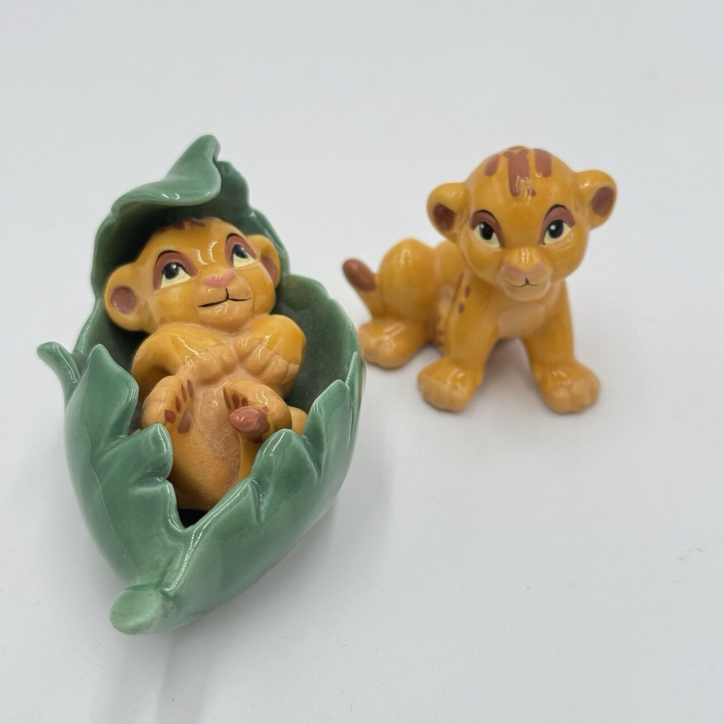 Disney Bone China Taiwan Lion King Porcelain Figurines  Baby Simba Miniatures