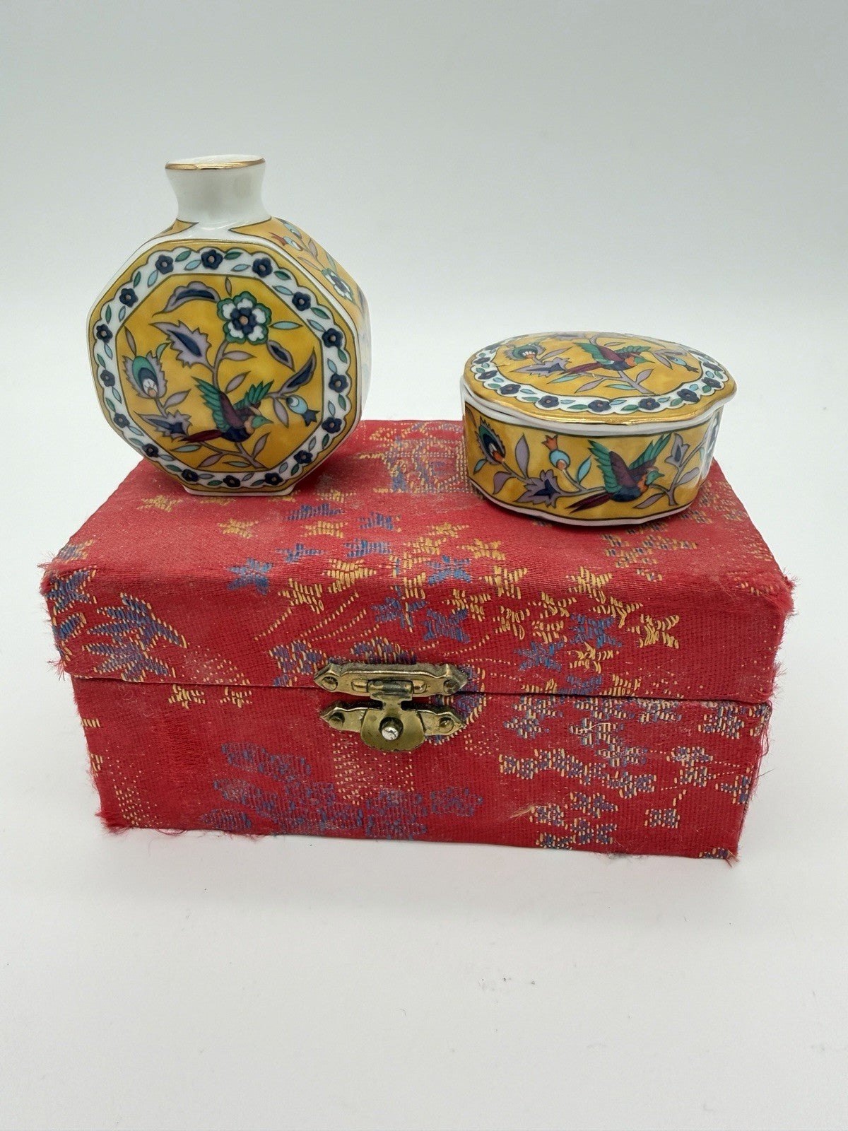 Takahashi Pottery Japanese Porcelain San Francisco Asian Kutani Miniature Set 2”