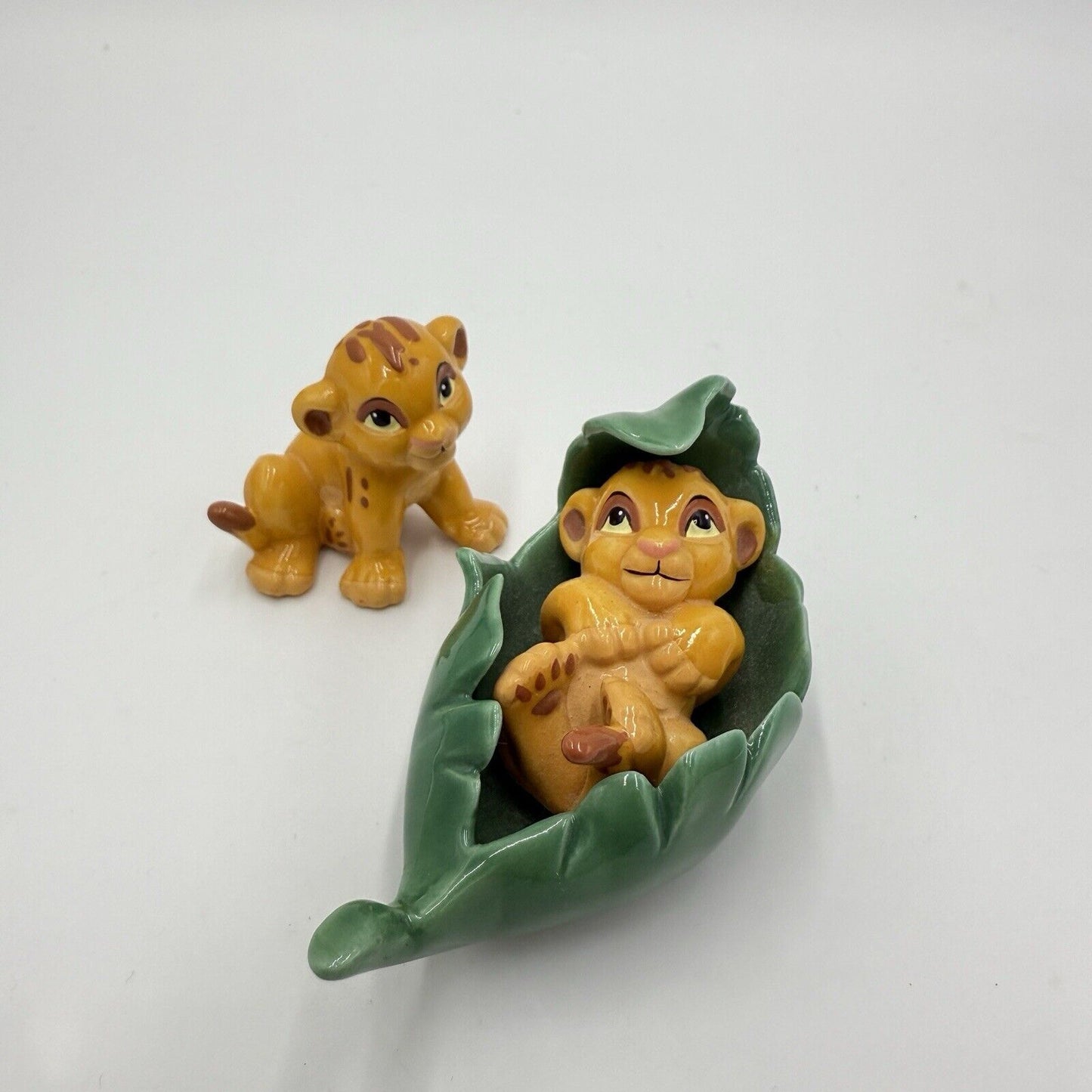 Disney Bone China Taiwan Lion King Porcelain Figurines  Baby Simba Miniatures