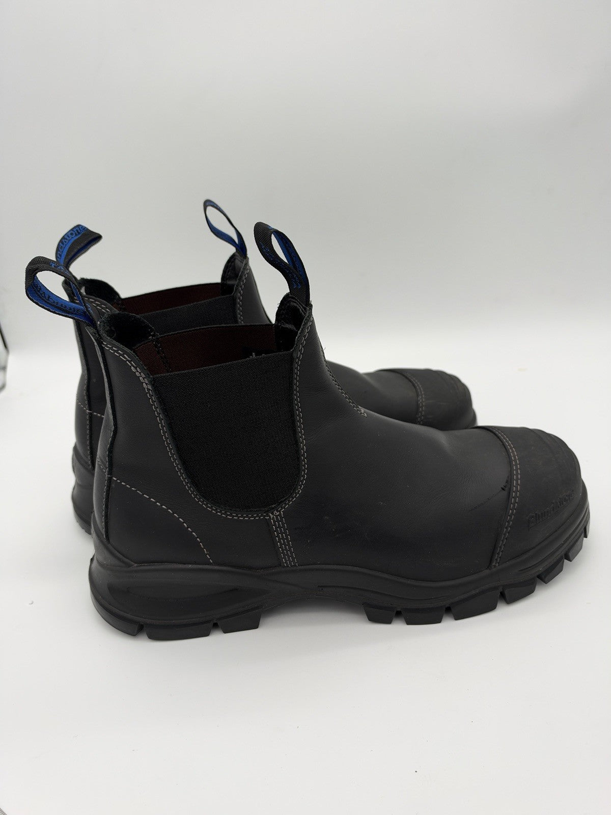 Blundstone 990 Safety Boots Mens Size 11 Chelsea Steel Toe Workwear Shoes Black