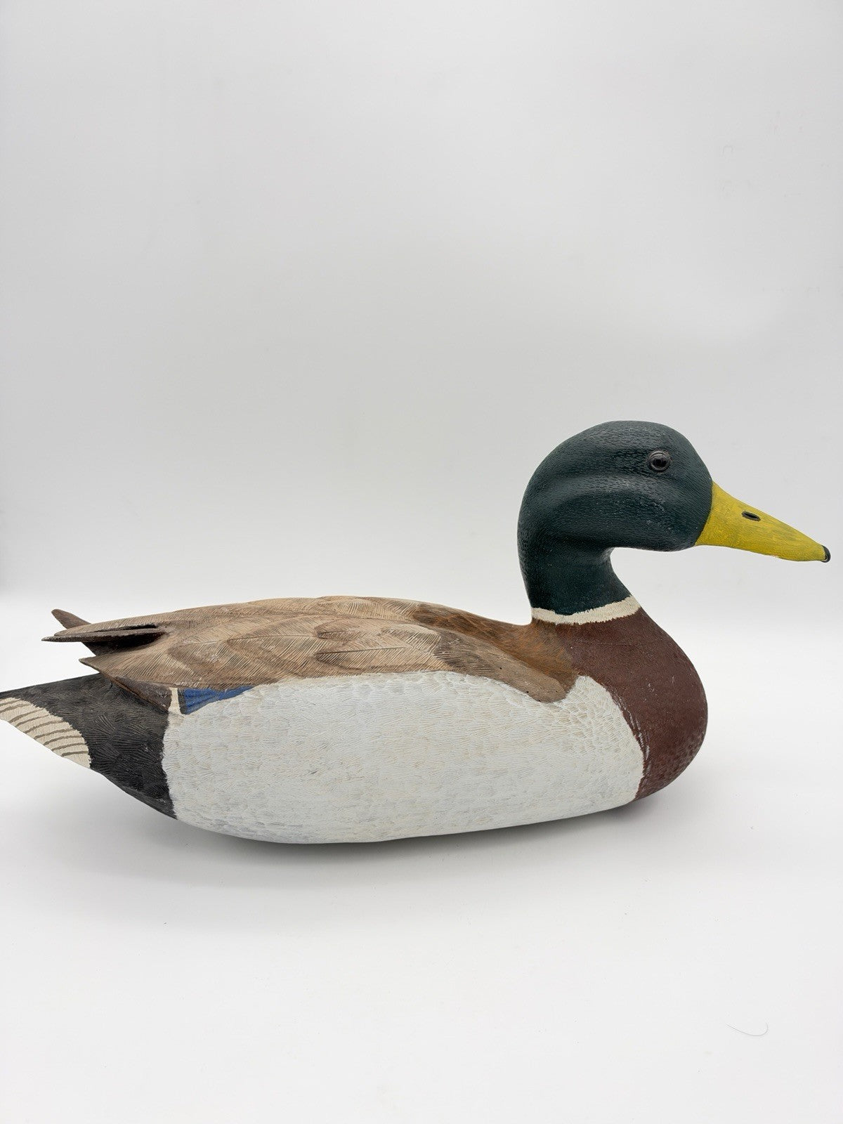 Vintage Gary Rohloff 1983 carved solid wood mallard decoy duck painted sculpture