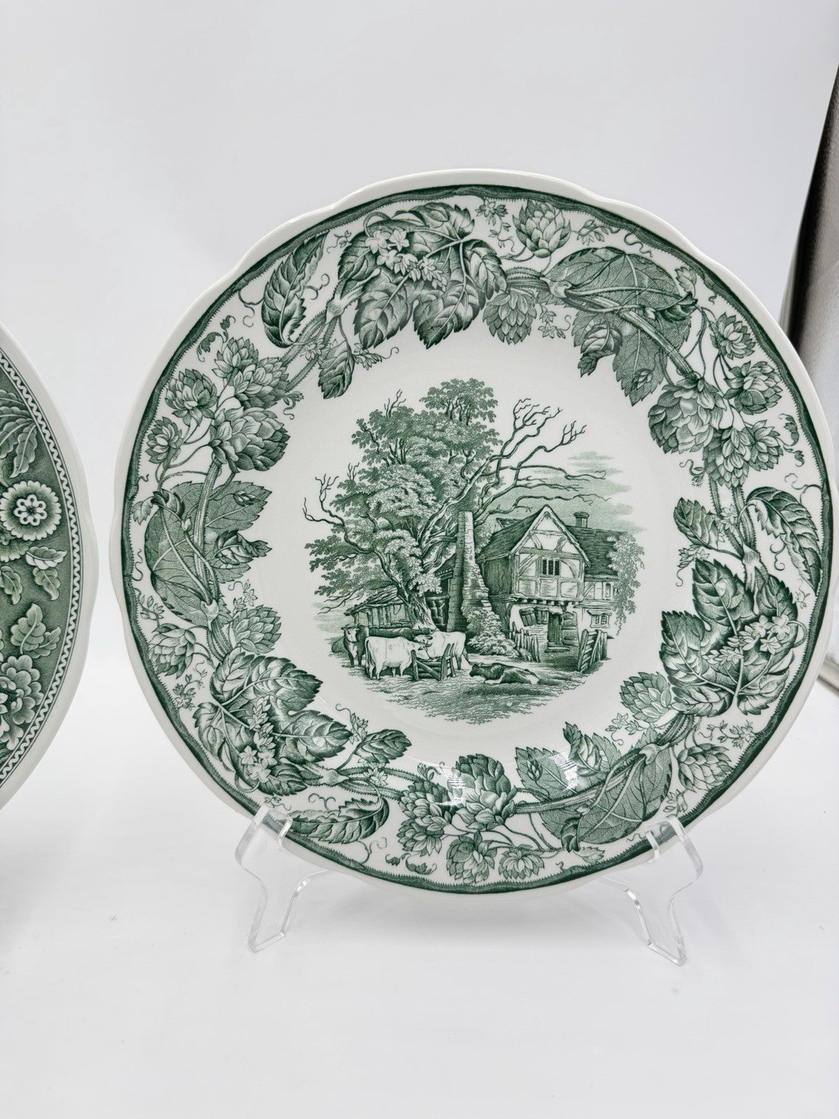 Spode England Porcelain Archive Collection Woodman & Rural Scenes Dinner Plates
