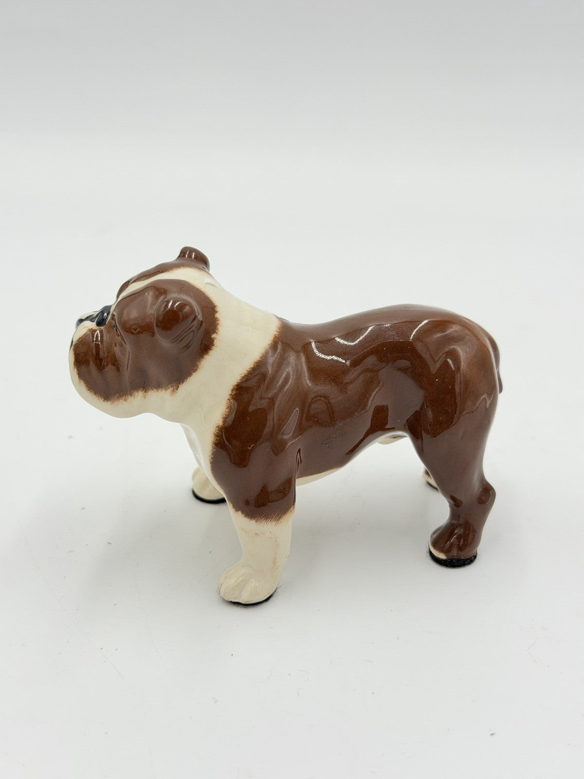 BESWICK ENGLAND BOSUN Bulldog Dog Porcelain Figurine Signed R Smith 2”H