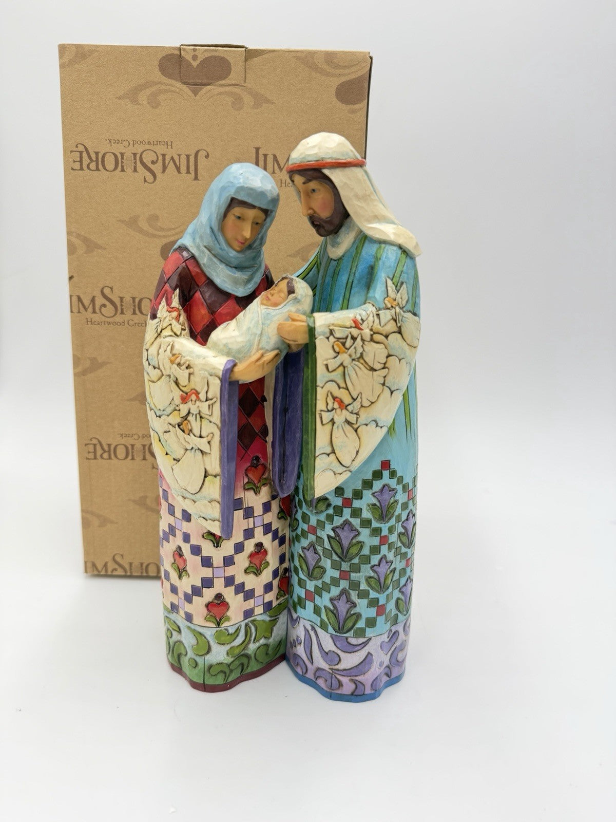 Jim Shore Blessed Family Nativity Large Sculpture 11” Holy Family Figurine W/box