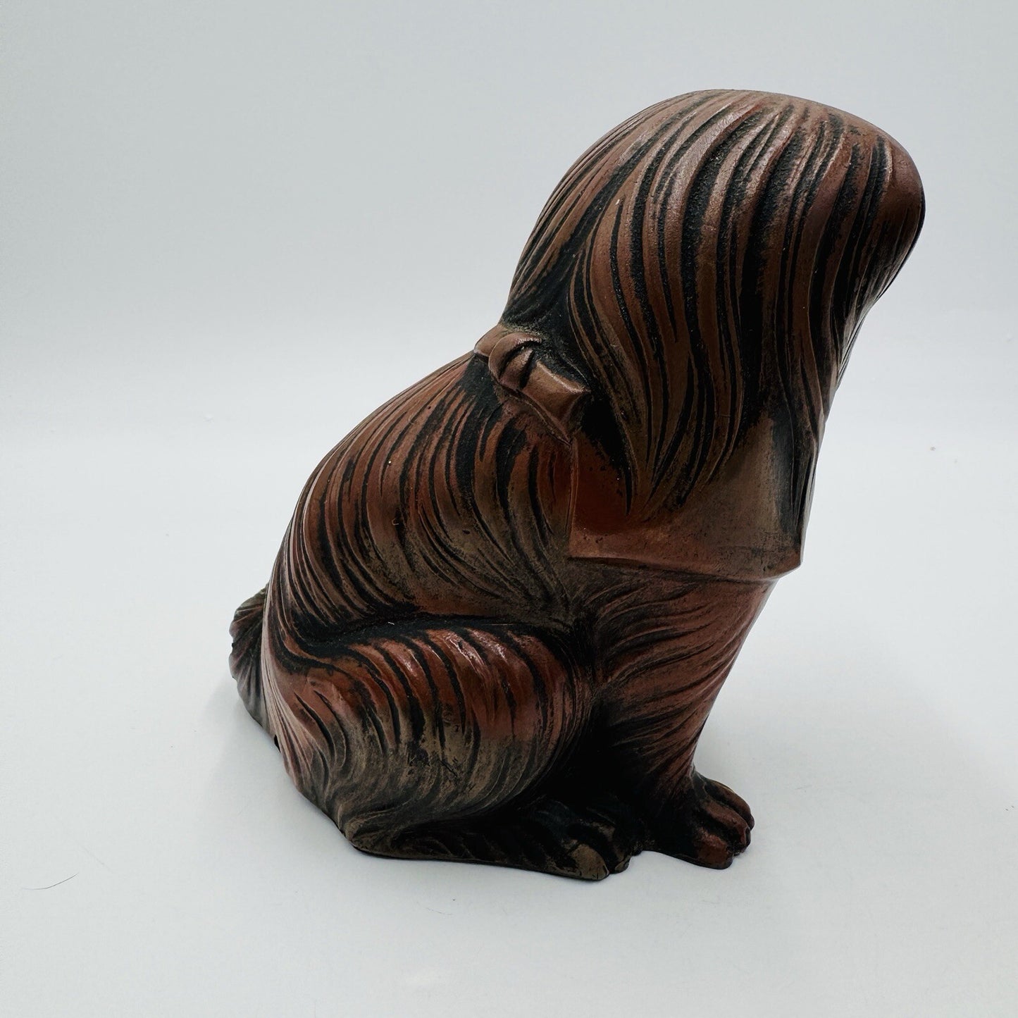 Antique Bizen ware Pottery Okimono Sculpture Chin-Inu Dog Figurine Japanese