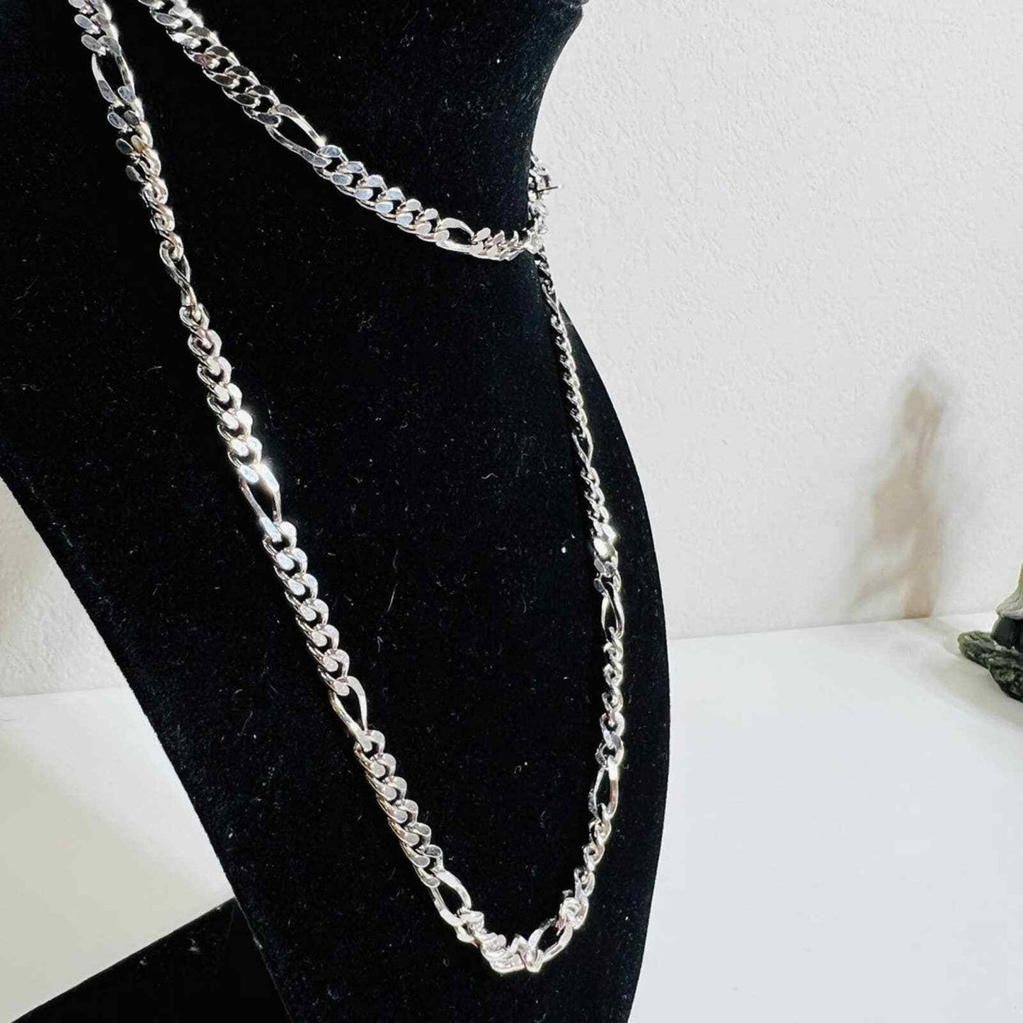 Monet Jewelry Womens Necklace Figaro Silver Tone Chain 30" Long Fashion Costume