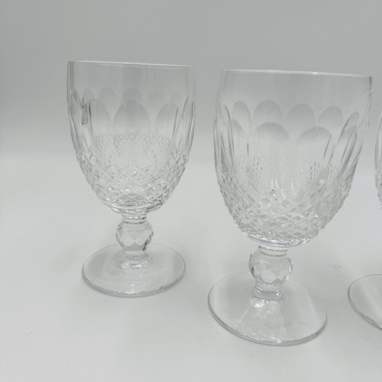 Vintage Waterford Crystal Colleen Short Stem Wine 3 Oz Set 4 Wine Glasses 5in