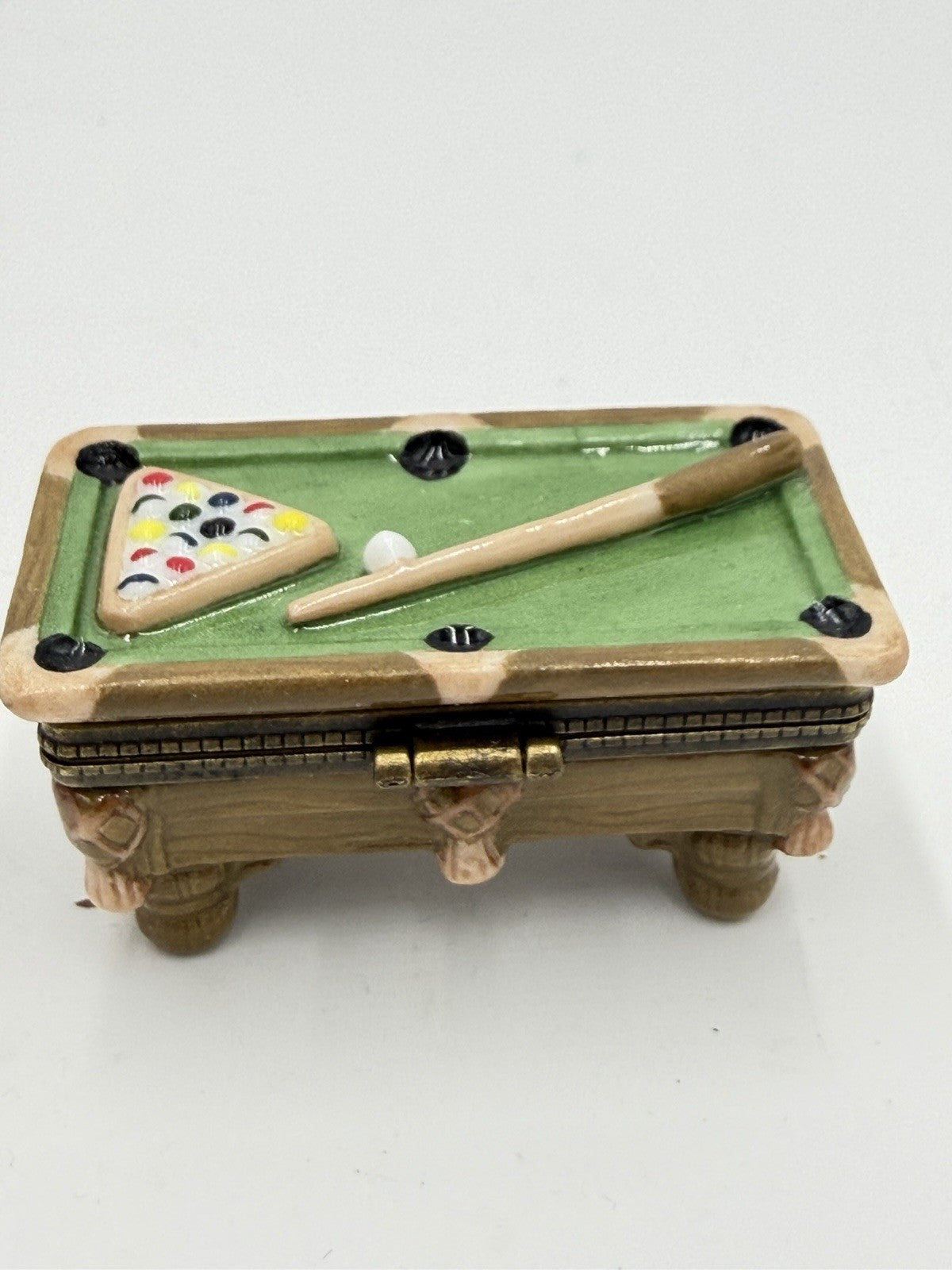 Midwest Cannon Falls Porcelain Hinged Box PHB Pool Table with Chalk Trinket Box