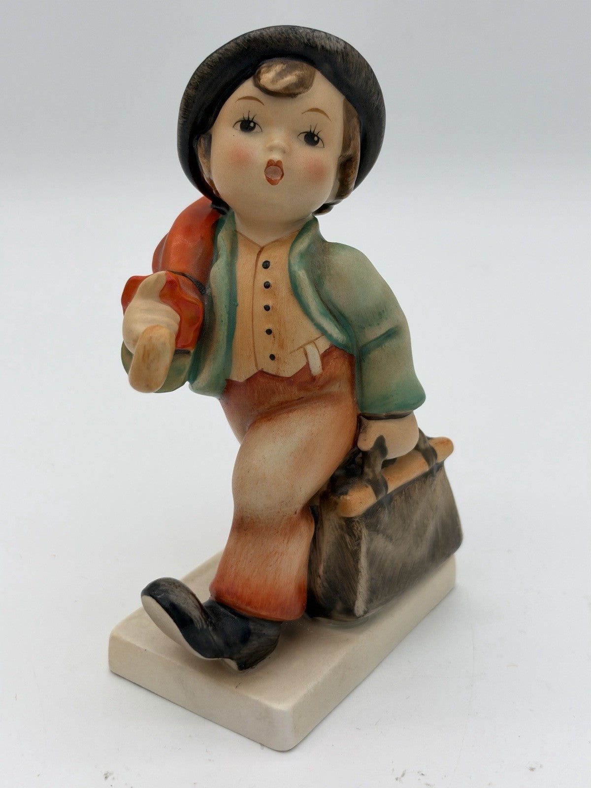 Hummel Goebel Merry Wanderer 1950 Mark West Germany 4.75” Porcelain Figurine