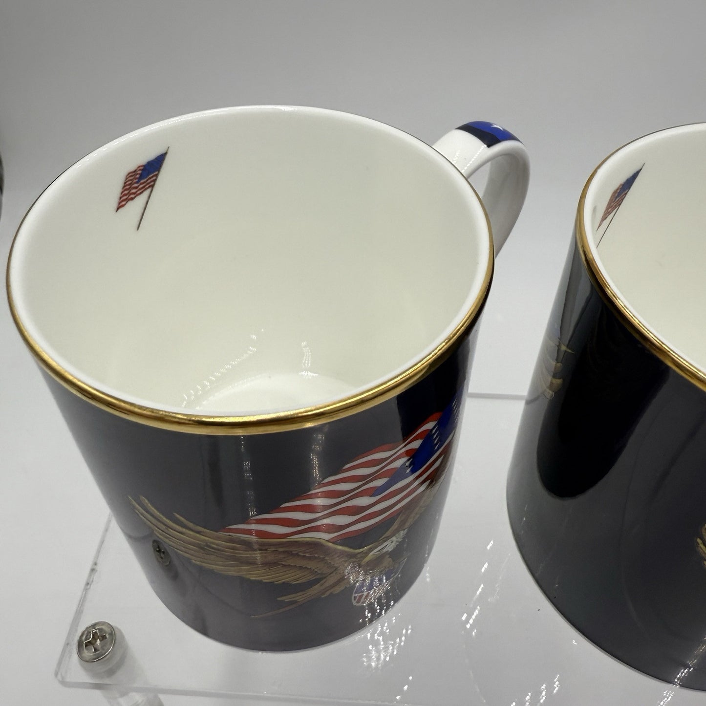 Halcyon days The Star Spangled flag 3 Mug memory George Fritzinger Bone England