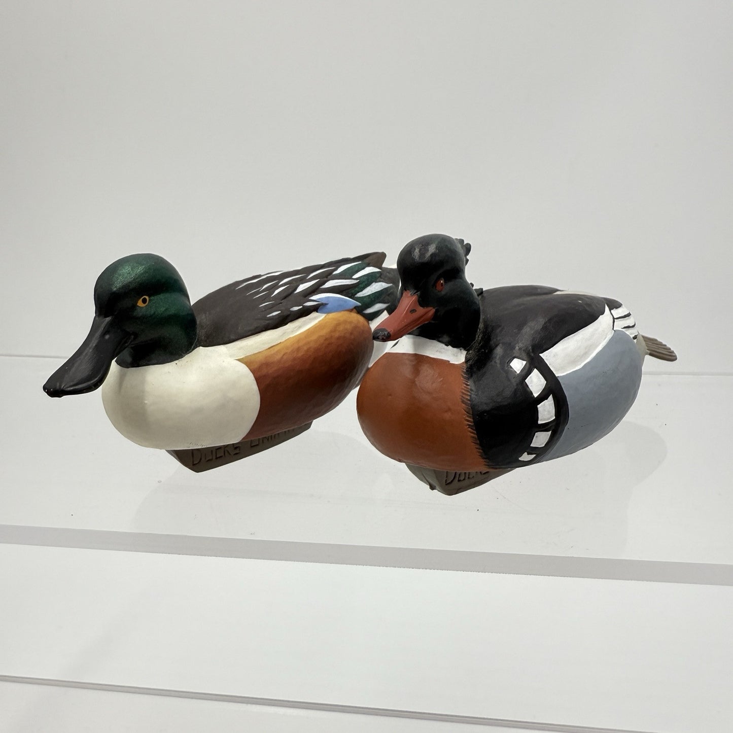 Ducks Unlimited Red Breasted &North Shoveler Jett Brunet Mini Decoy Figurines