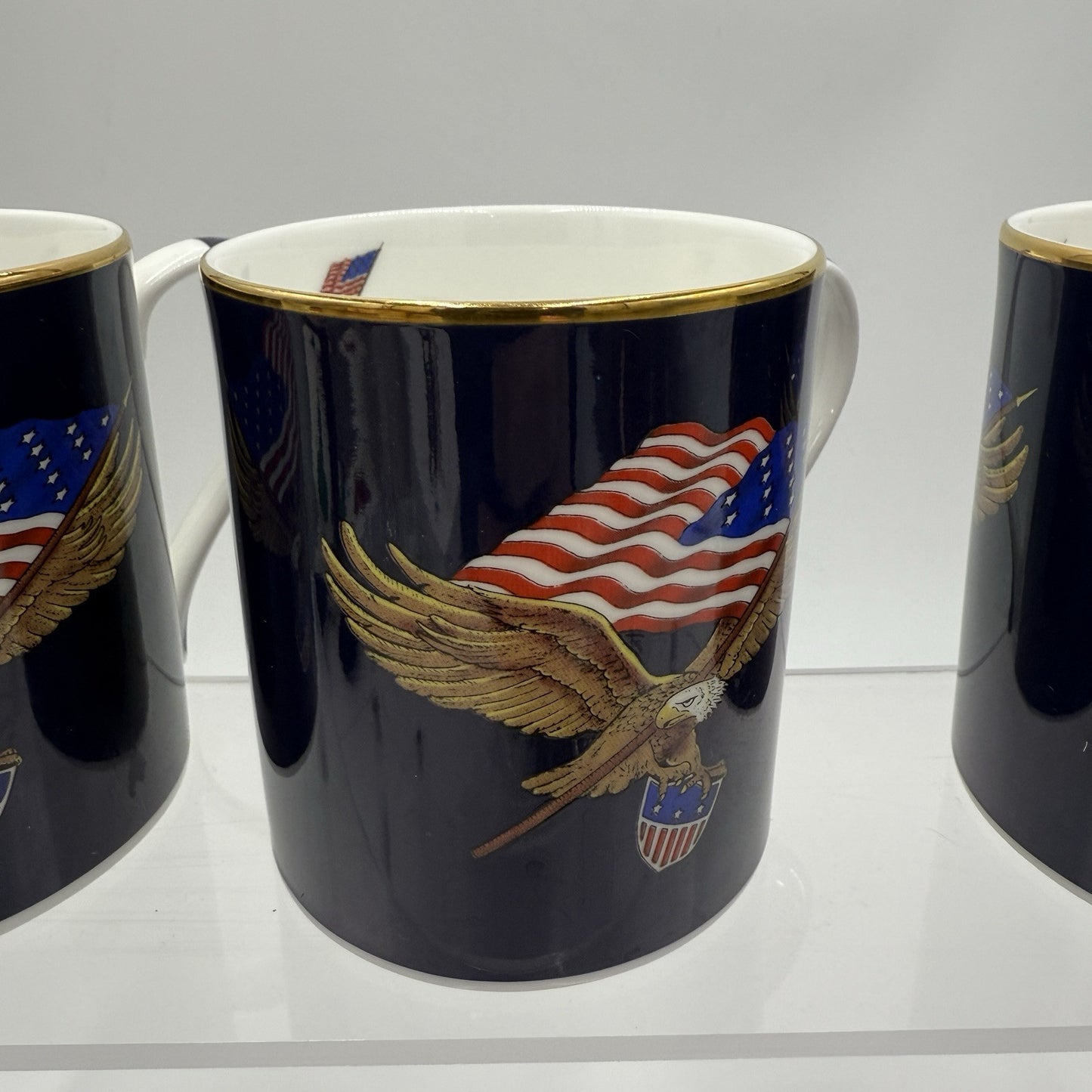 Halcyon days The Star Spangled flag 3 Mug memory George Fritzinger Bone England