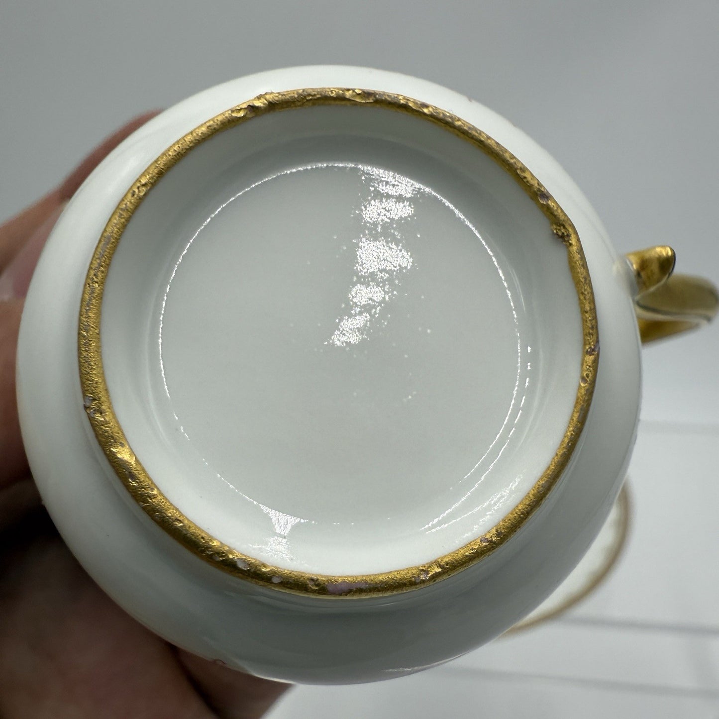Antique Sevres Porcelain Litron Cup And Saucer 18th Century Painted # 162