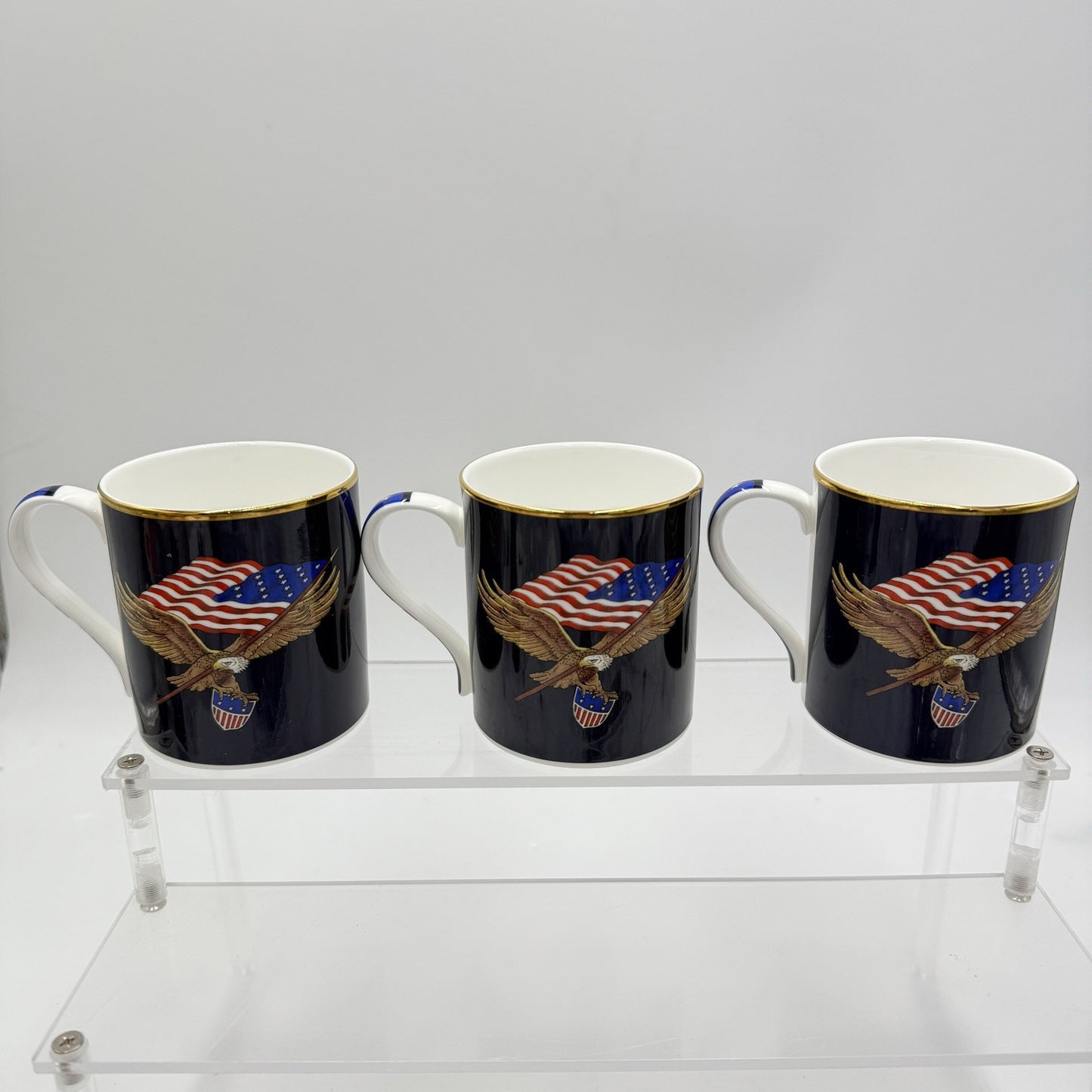 Halcyon days The Star Spangled flag 3 Mug memory George Fritzinger Bone England