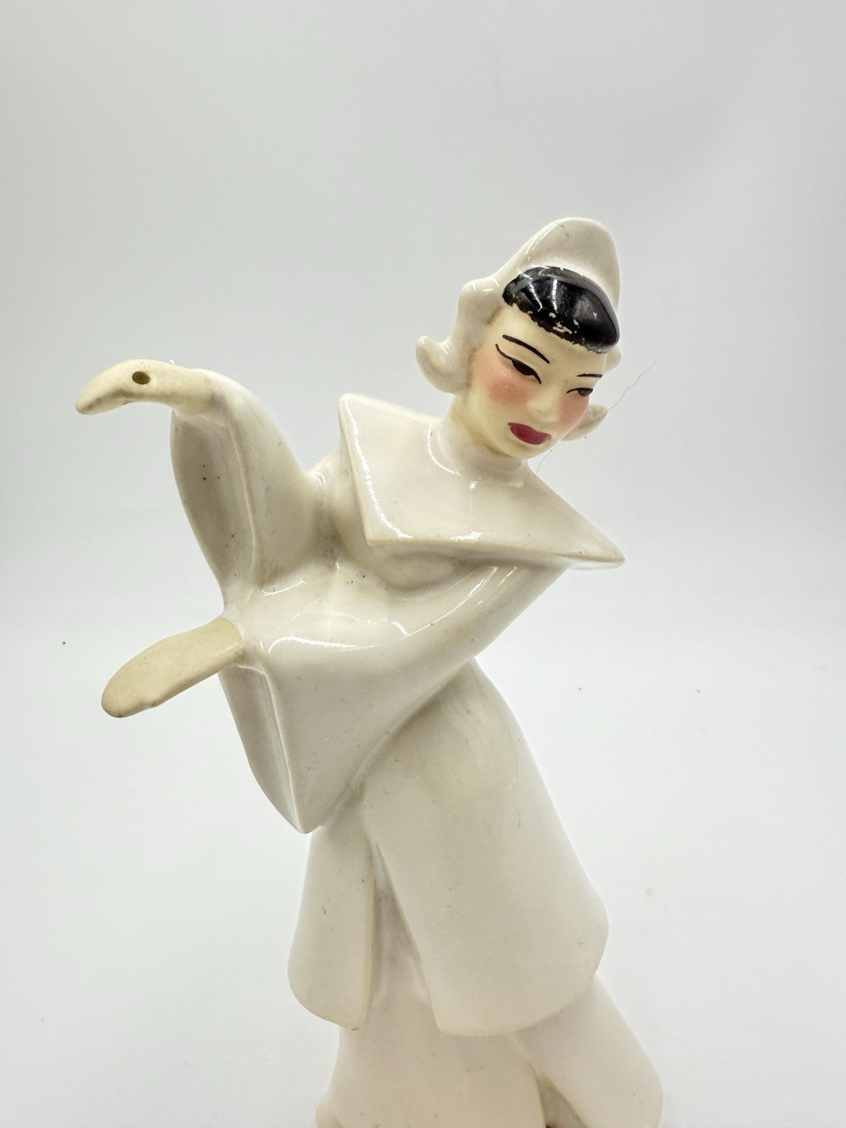 1950's CERAMIC ARTS STUDIO WALL FIGURINES Chinese Lantern Woman Vintage