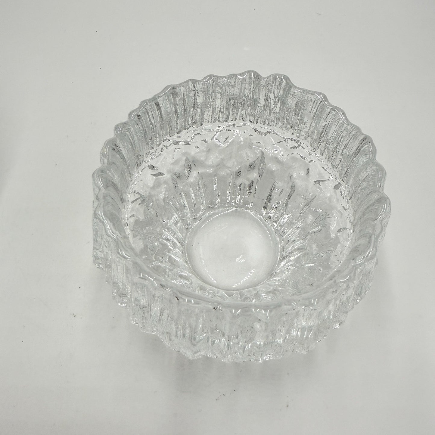 Iittala Ultima Thule Footed Glass Serving Bowl Tapio Wirkkala Finland /Tea Light