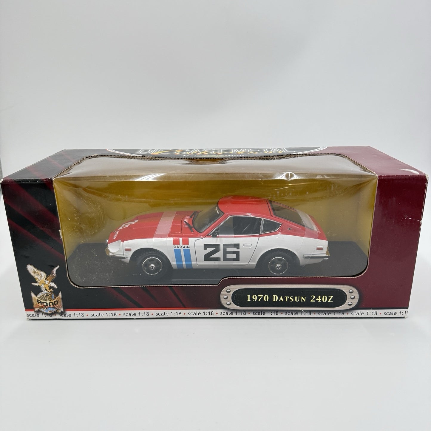 1970 Diecast Deluxe Edition DATSUN 240Z SCCA #26 Scale 1:18 In Box Detailed