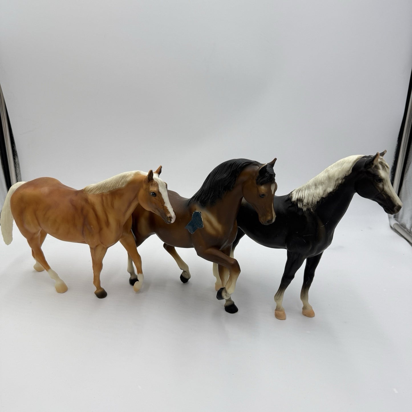 Vintage Breyer USA Horse Models Palomino And Arabian Family Set