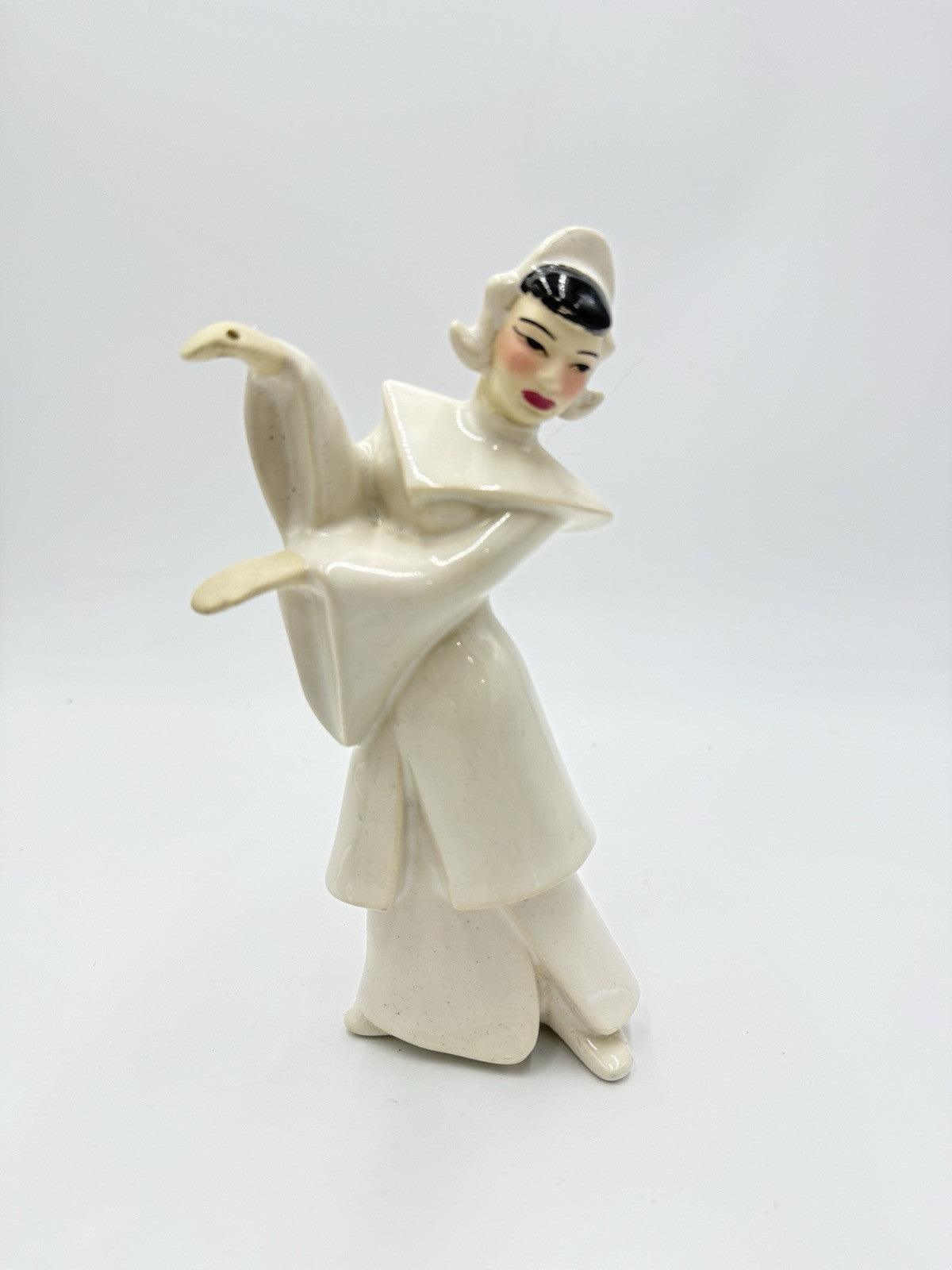 1950's CERAMIC ARTS STUDIO WALL FIGURINES Chinese Lantern Woman Vintage